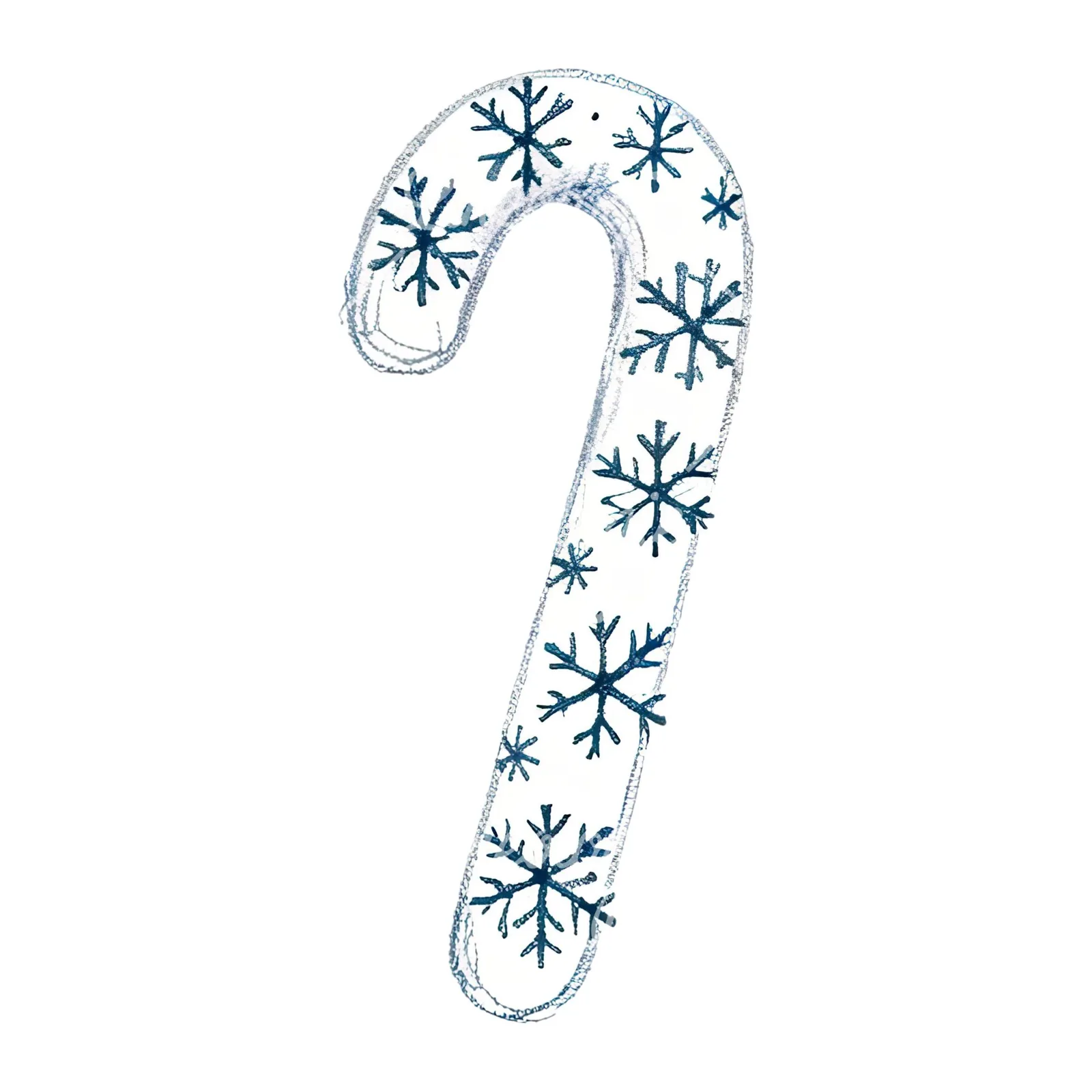 Watercolor candy cane clipart 7 of 12 on a white background (JPG)
