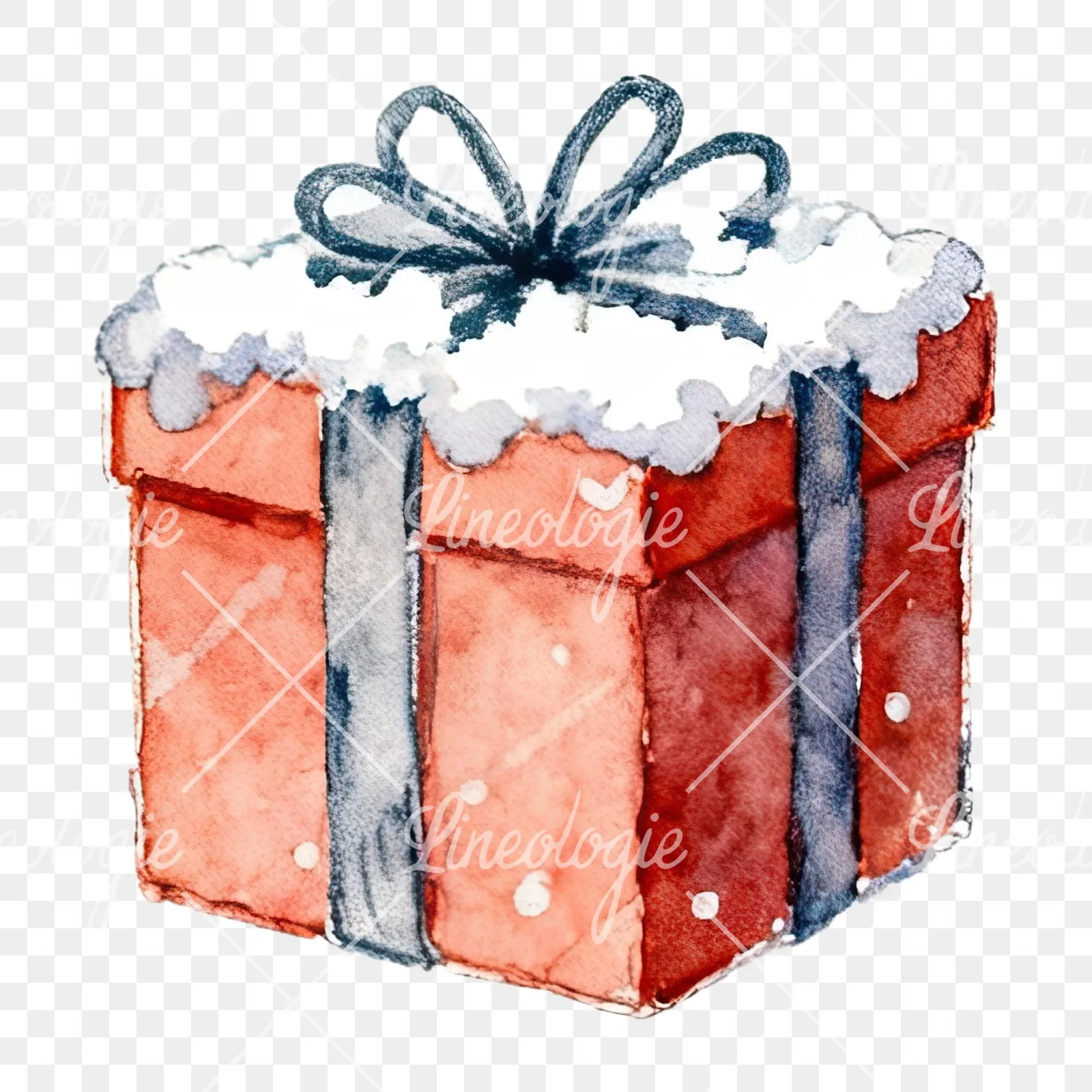 Watercolor Christmas icons clipart 5 of 12 on a transparent background (PNG)