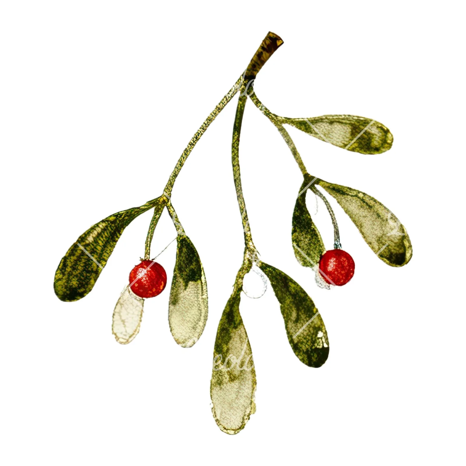 Watercolor Christmas icons clipart 6 of 12 on a white background (JPG)