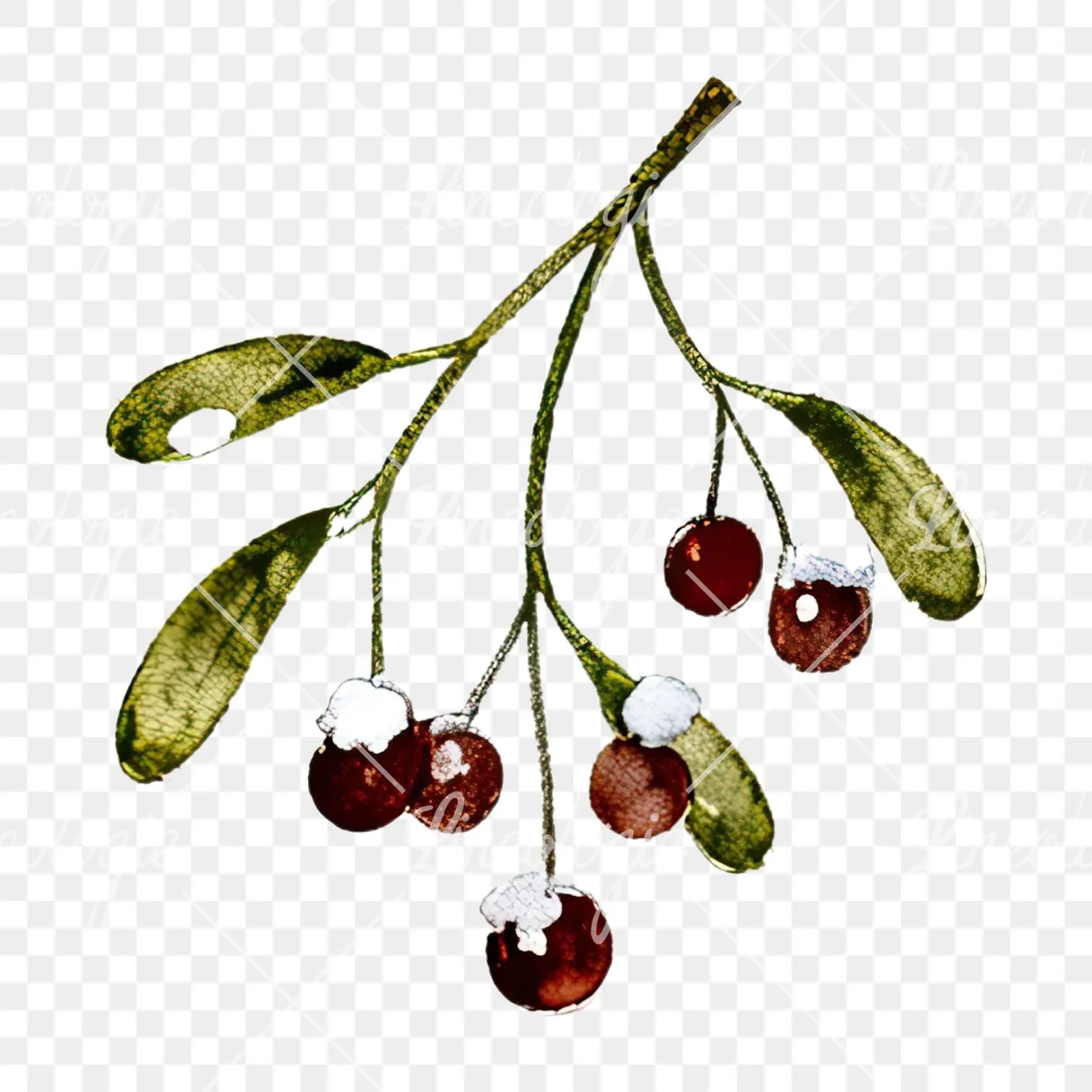 Watercolor Christmas item with deer clipart 4 of 12 on a transparent background (PNG)