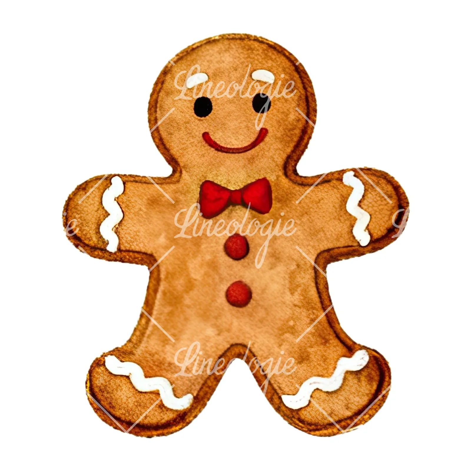 Watercolor Christmas item with deer clipart 8 of 12 on a white background (JPG)