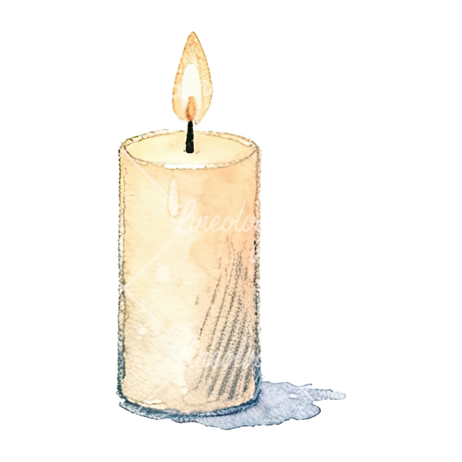 Watercolor Christmas item with deer clipart 12 of 12 on a white background (JPG)