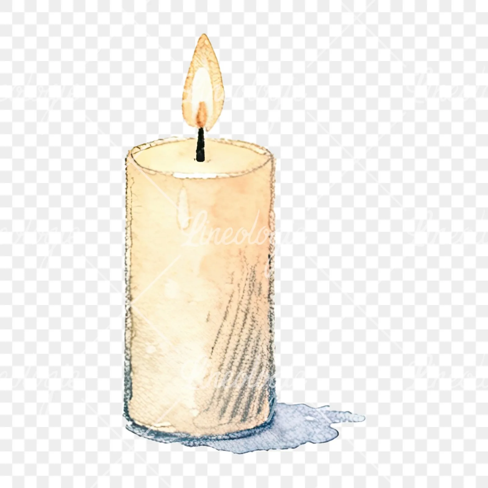Watercolor Christmas item with deer clipart 12 of 12 on a transparent background (PNG)
