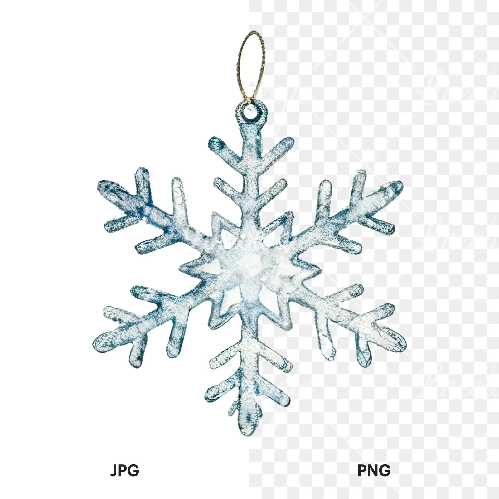 Watercolor Christmas item with snow globe clipart 5 of 12, as a JPG on white and a transparent PNG