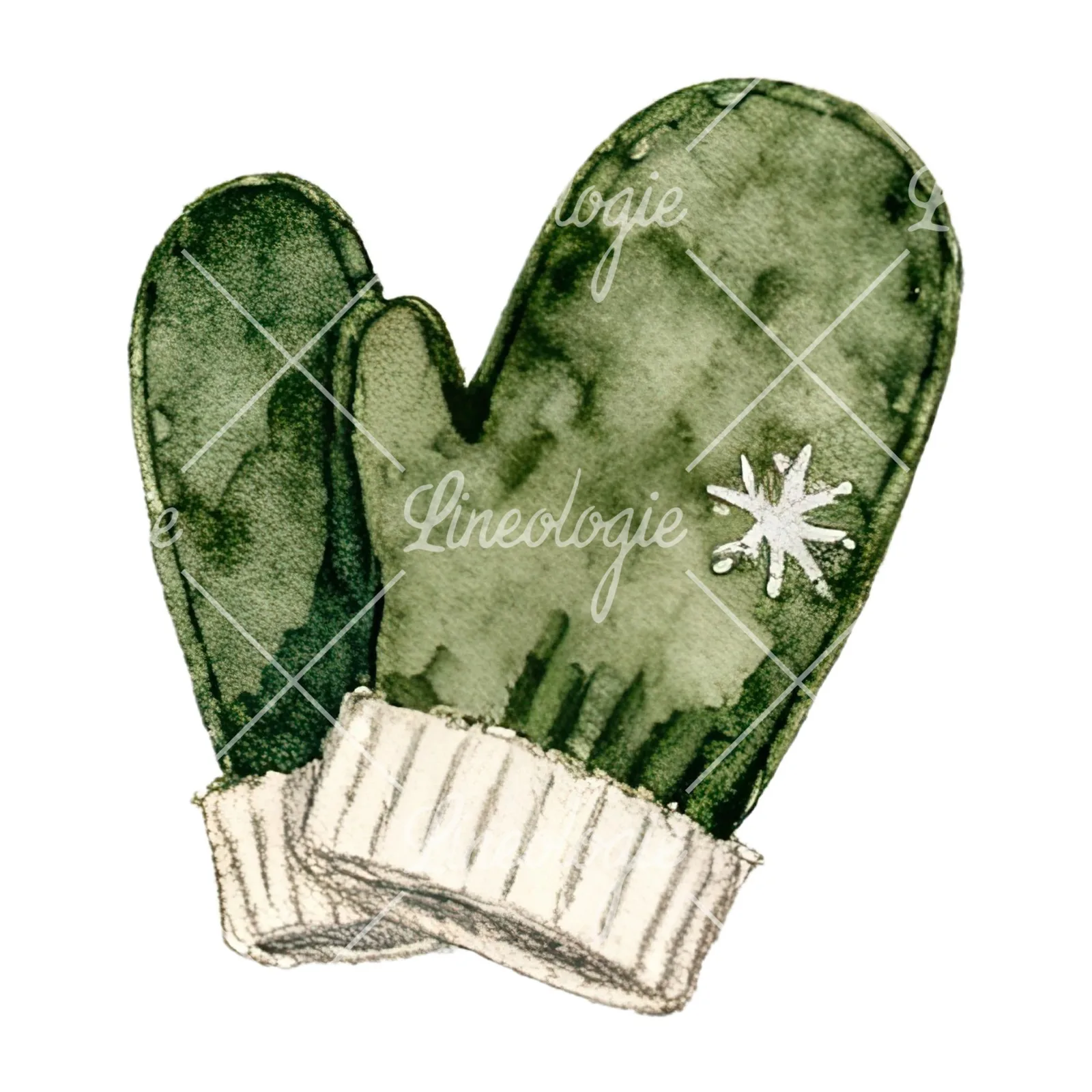 Watercolor Christmas item with snow globe clipart 6 of 12 on a white background (JPG)