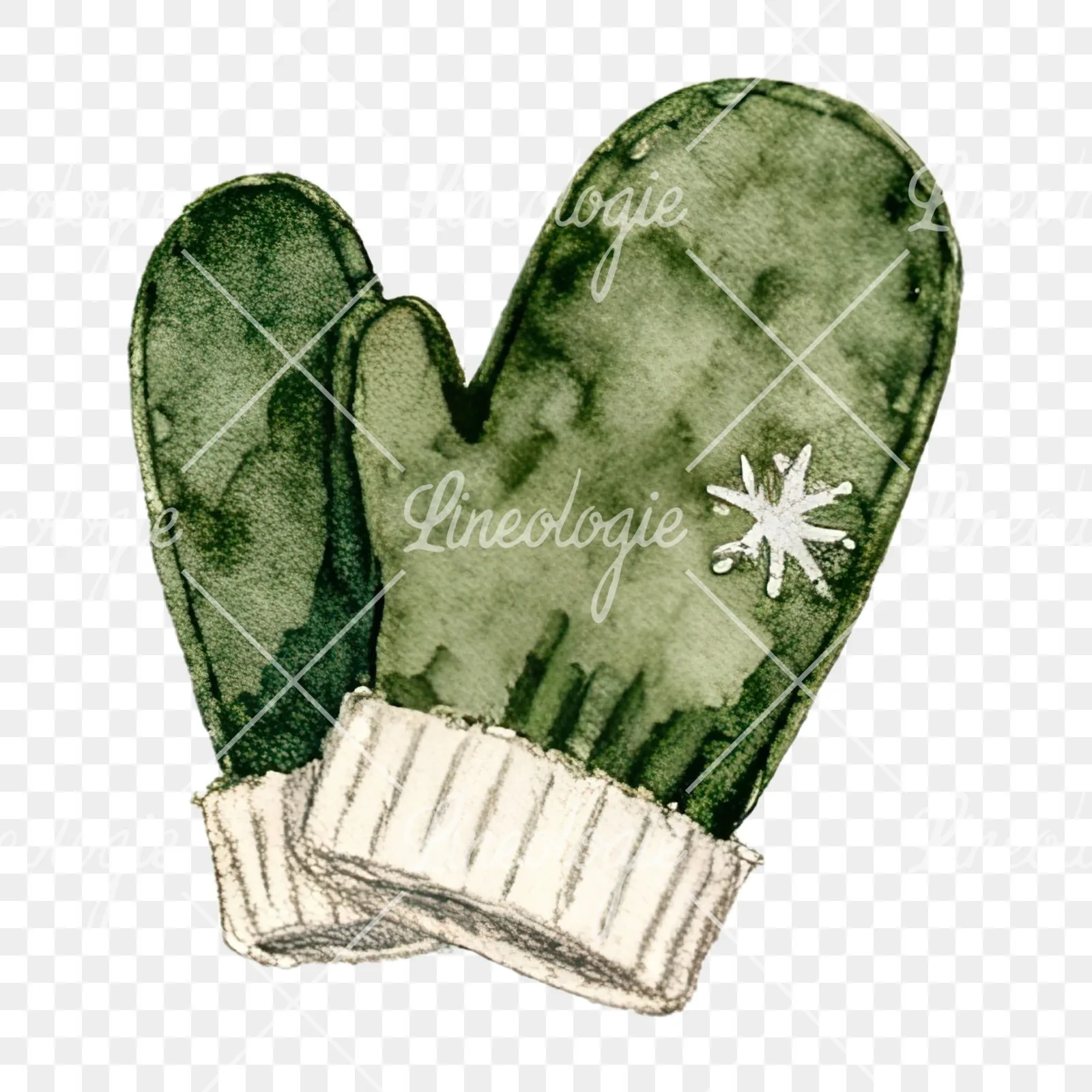 Watercolor Christmas item with snow globe clipart 6 of 12 on a transparent background (PNG)