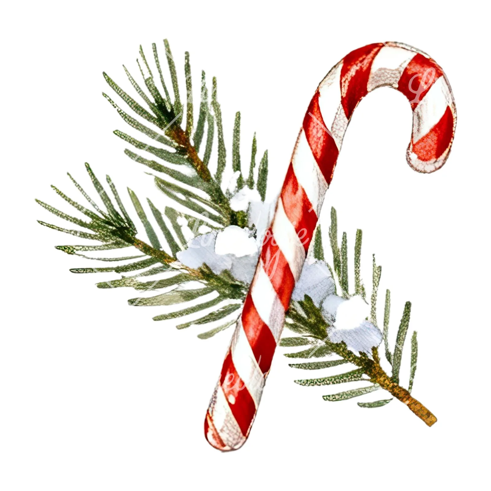 Watercolor Christmas item with snow globe clipart 7 of 12 on a white background (JPG)