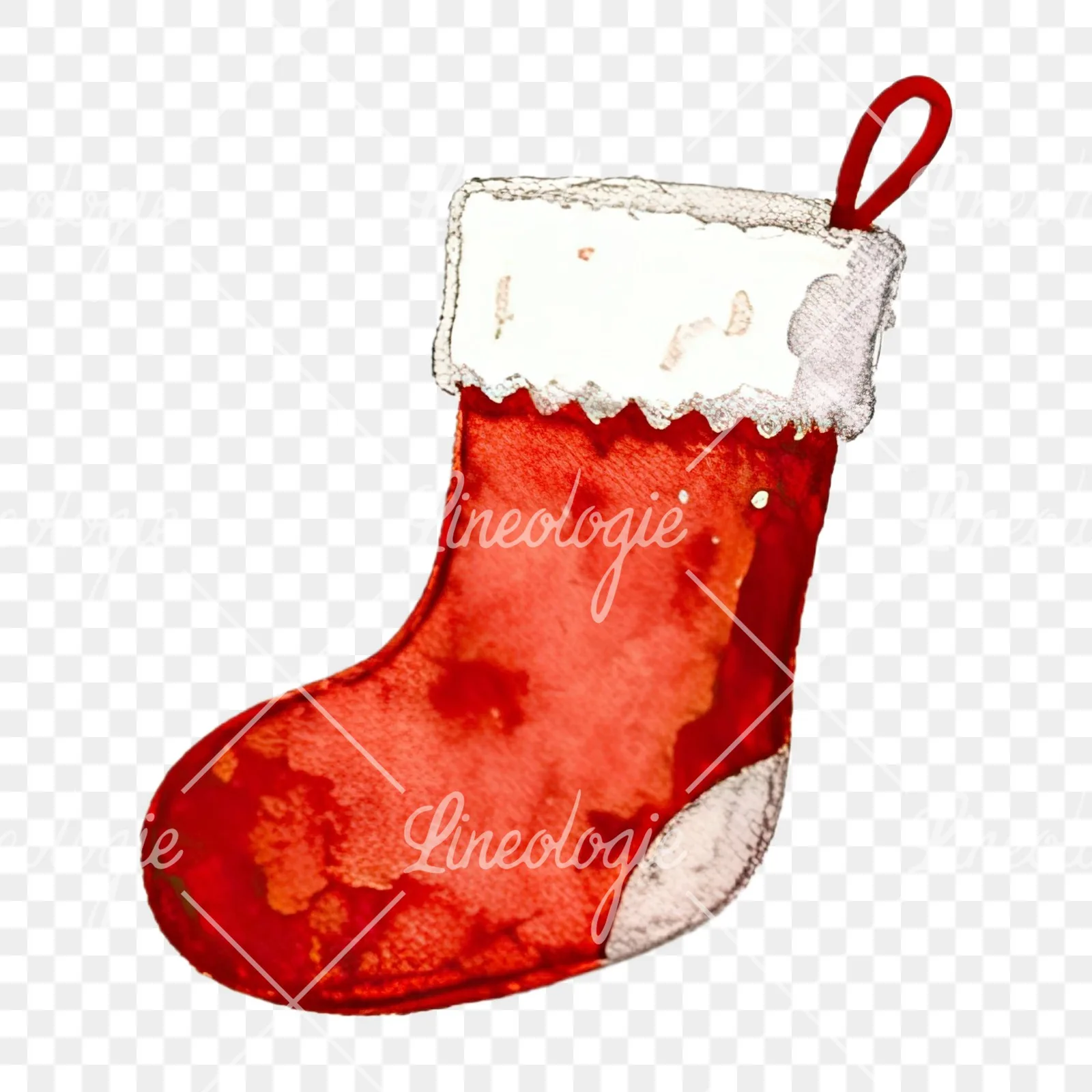 Watercolor Christmas item with snow globe clipart 9 of 12 on a transparent background (PNG)