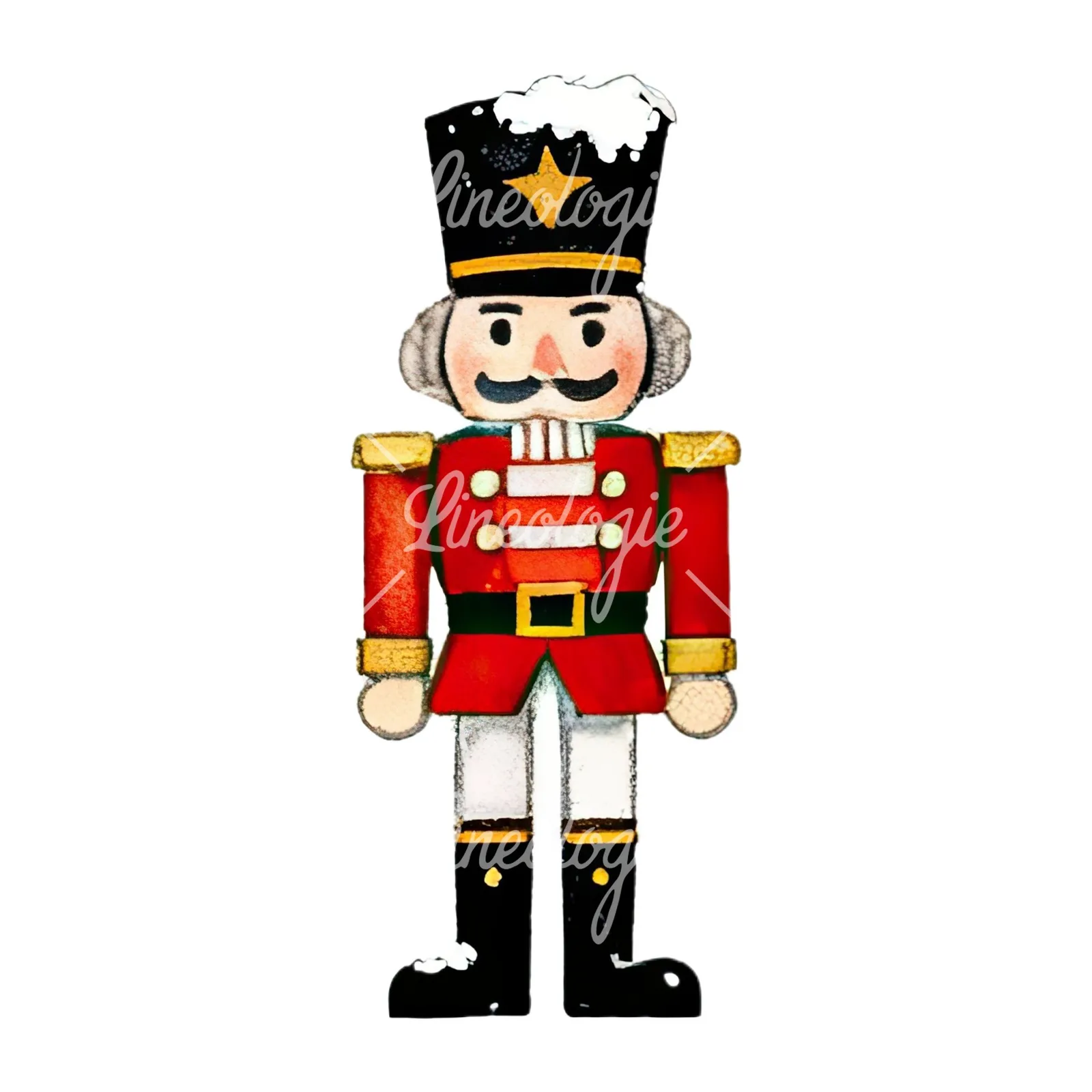 Watercolor Christmas item with snow globe clipart 10 of 12 on a white background (JPG)