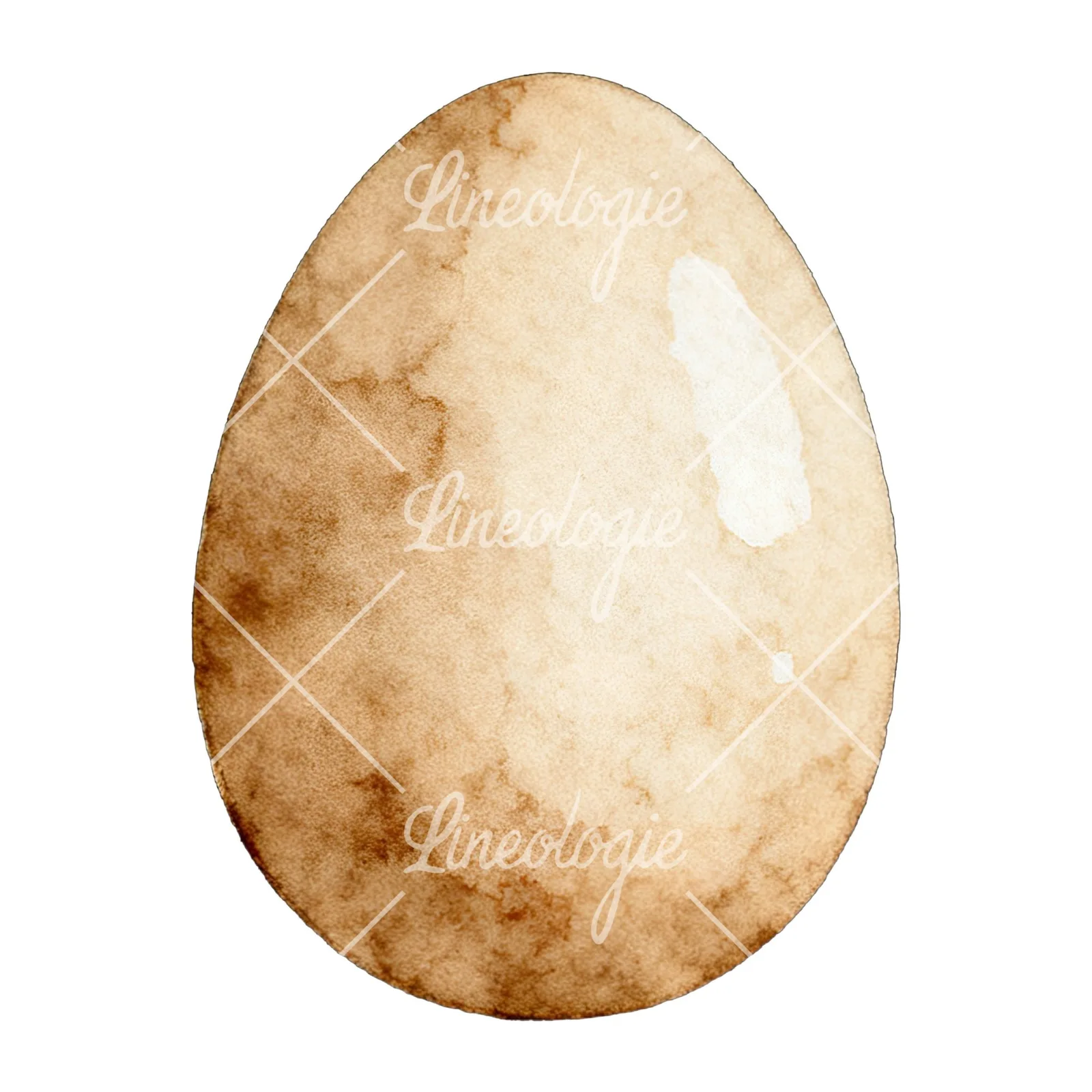 Watercolor neutral Easter eggs and bunny clipart 2 of 10 on a white background (JPG)