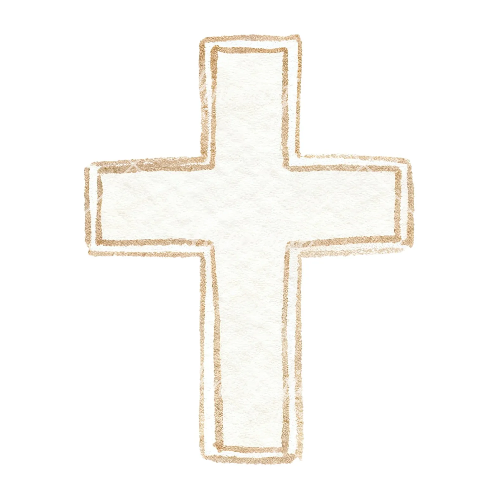 Watercolor Easter with crosses and bird clipart 2 of 12 on a white background (JPG)