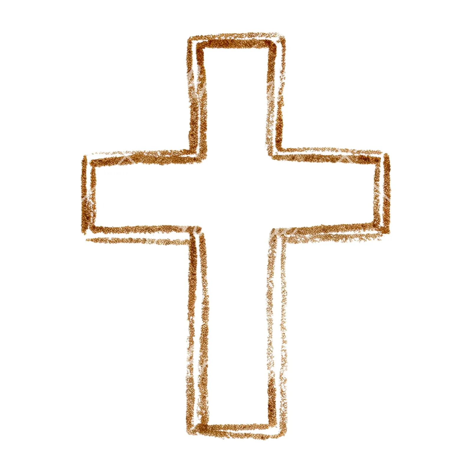 Watercolor Easter with crosses and bird clipart 5 of 12 on a white background (JPG)