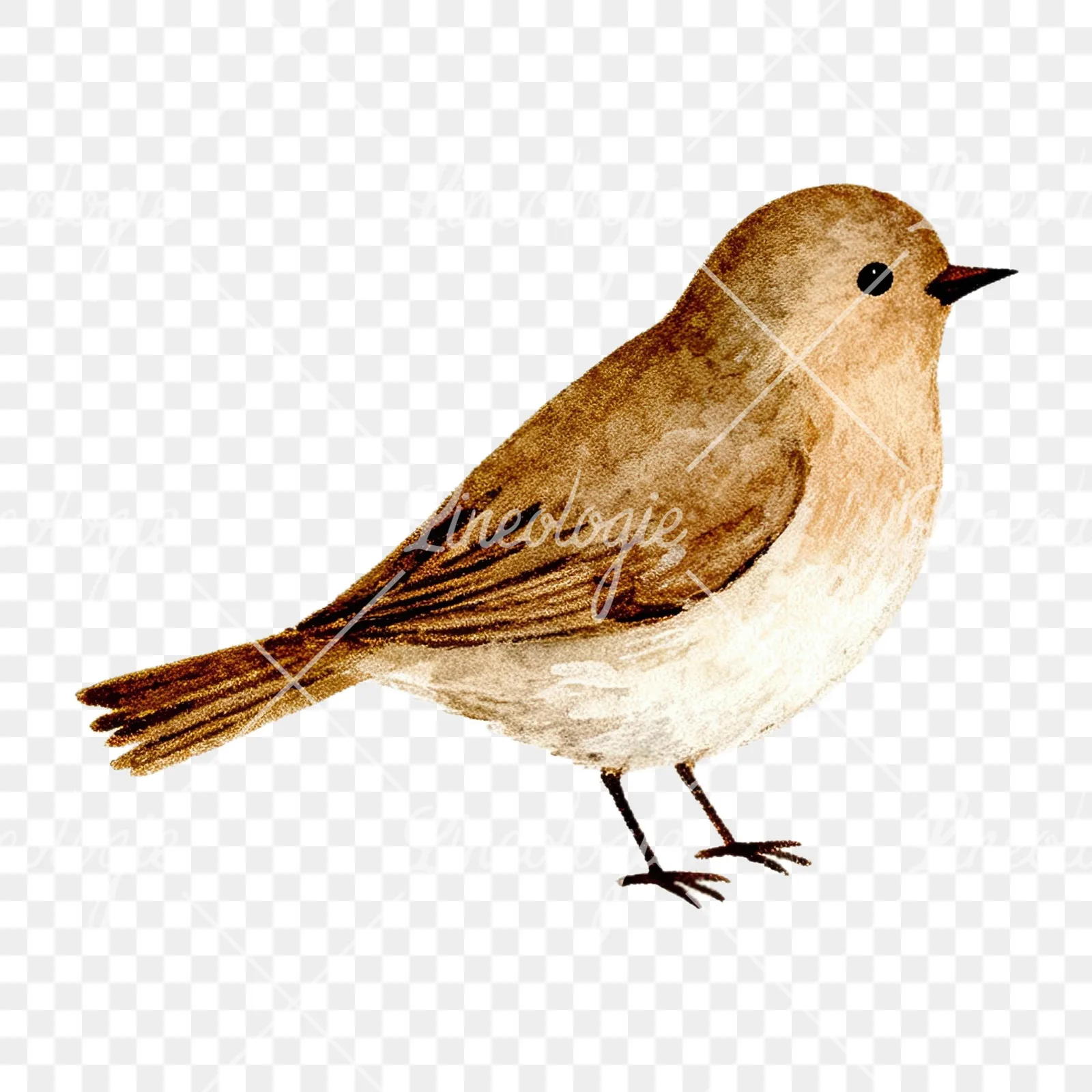 Watercolor Easter with crosses and bird clipart 7 of 12 on a transparent background (PNG)