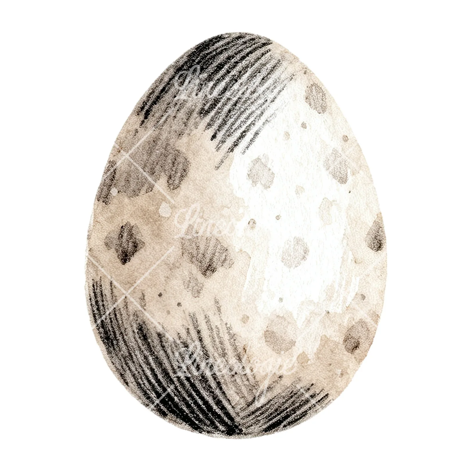 Watercolor Easter with crosses and bird clipart 8 of 12 on a white background (JPG)
