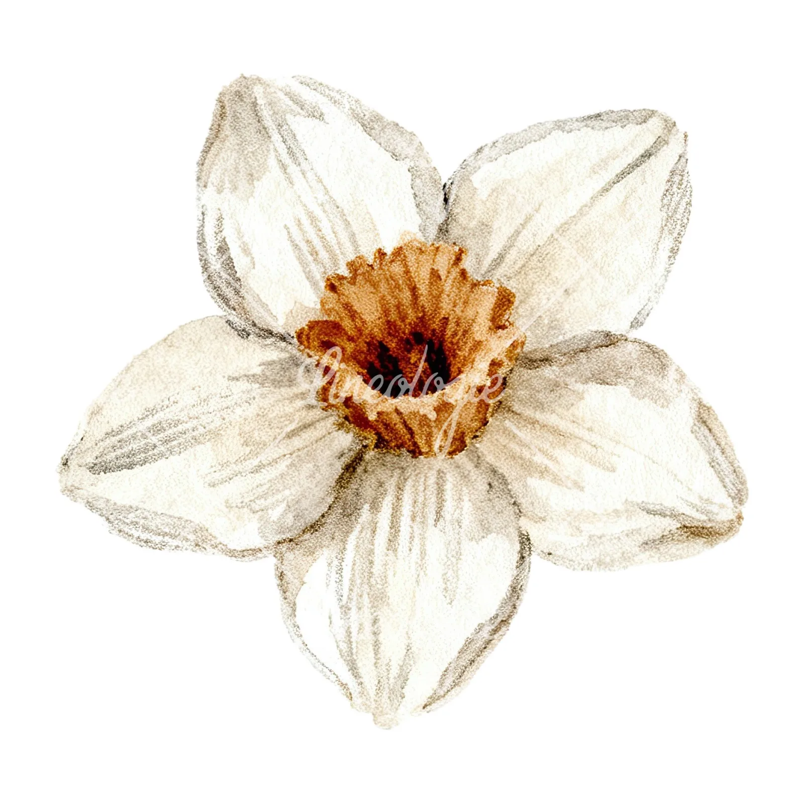 Watercolor Easter with crosses and bird clipart 11 of 12 on a white background (JPG)