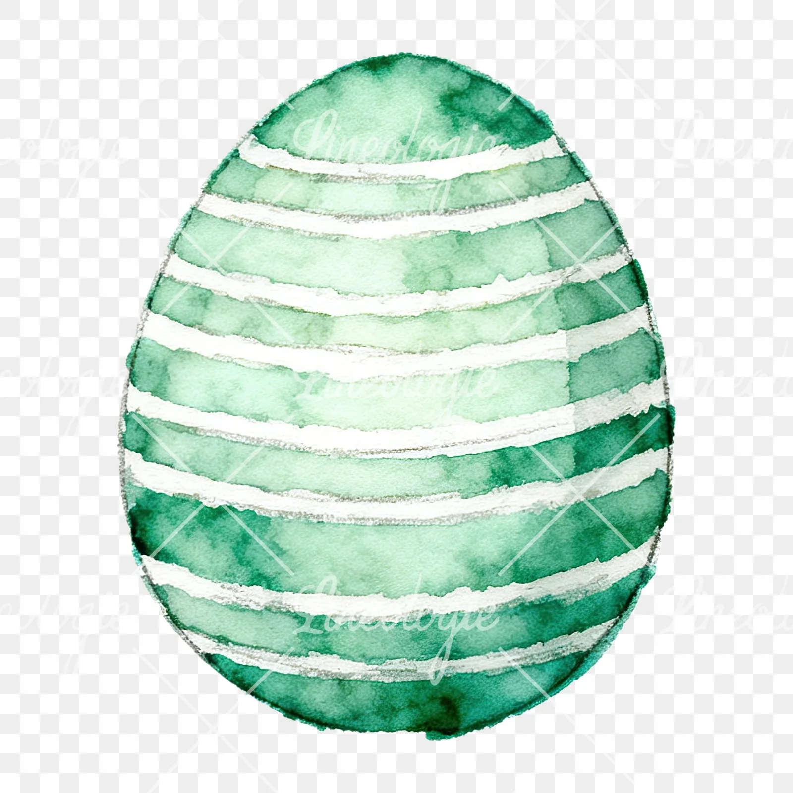 Watercolor Easter egg with bunny and carrot clipart 9 of 12 on a transparent background (PNG)