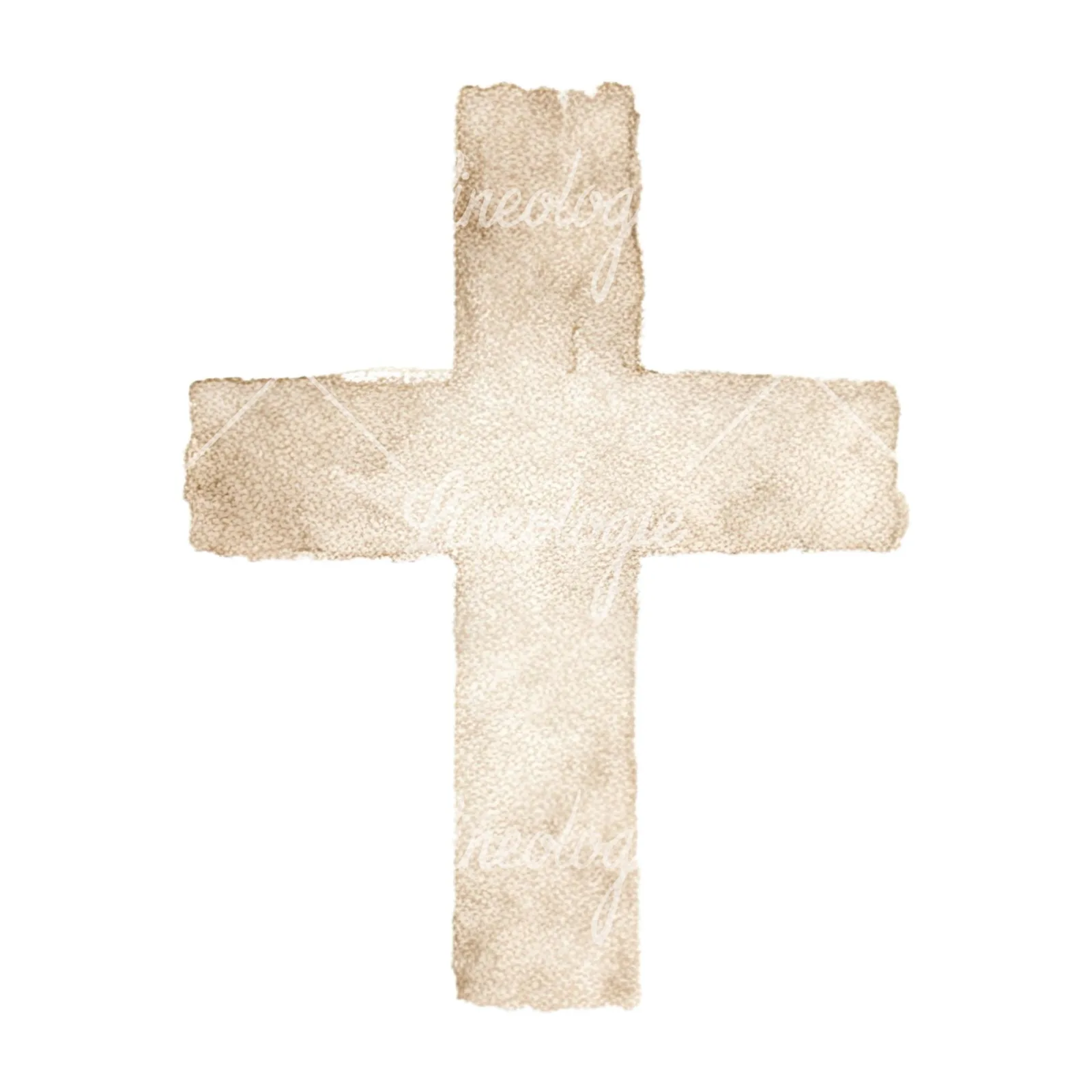 Watercolor neutral boho clipart 2 of 12 on a white background (JPG)