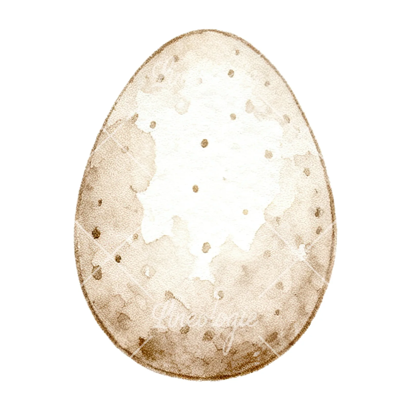 Watercolor neutral boho clipart 11 of 12 on a white background (JPG)
