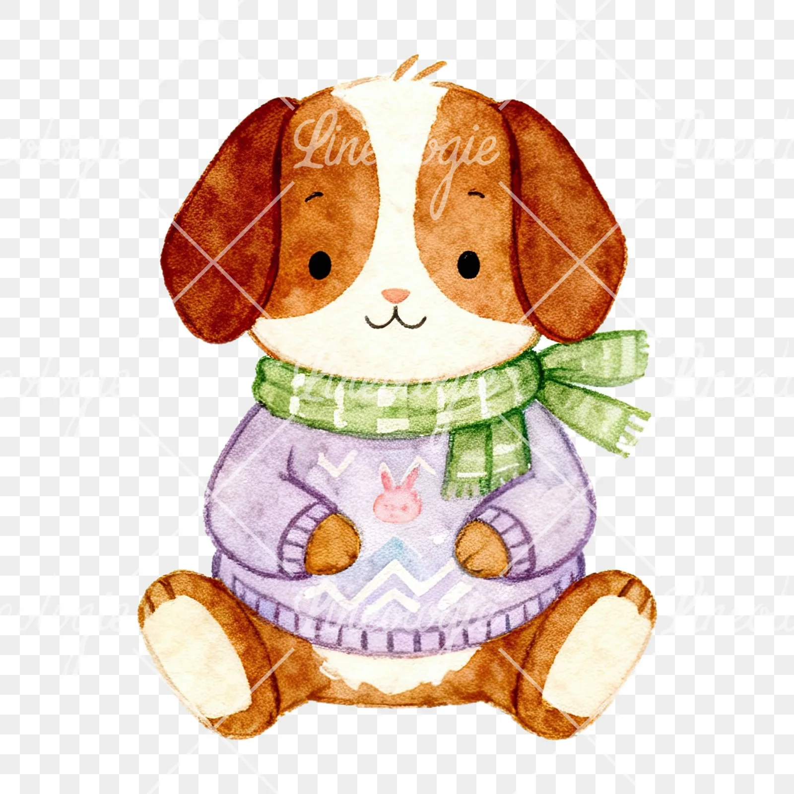 Watercolor various animal clipart 2 of 12 on a transparent background (PNG)