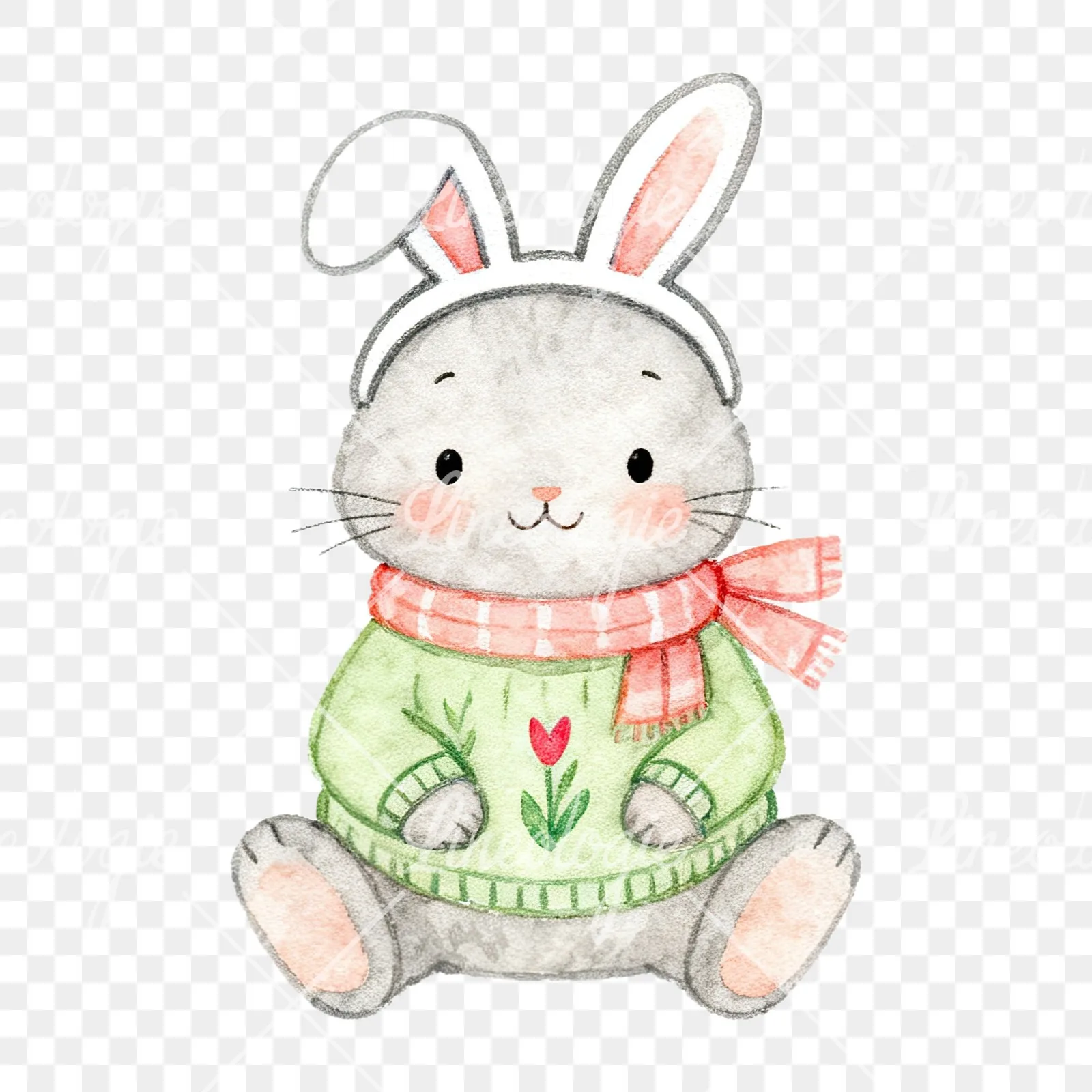 Watercolor various animal clipart 3 of 12 on a transparent background (PNG)