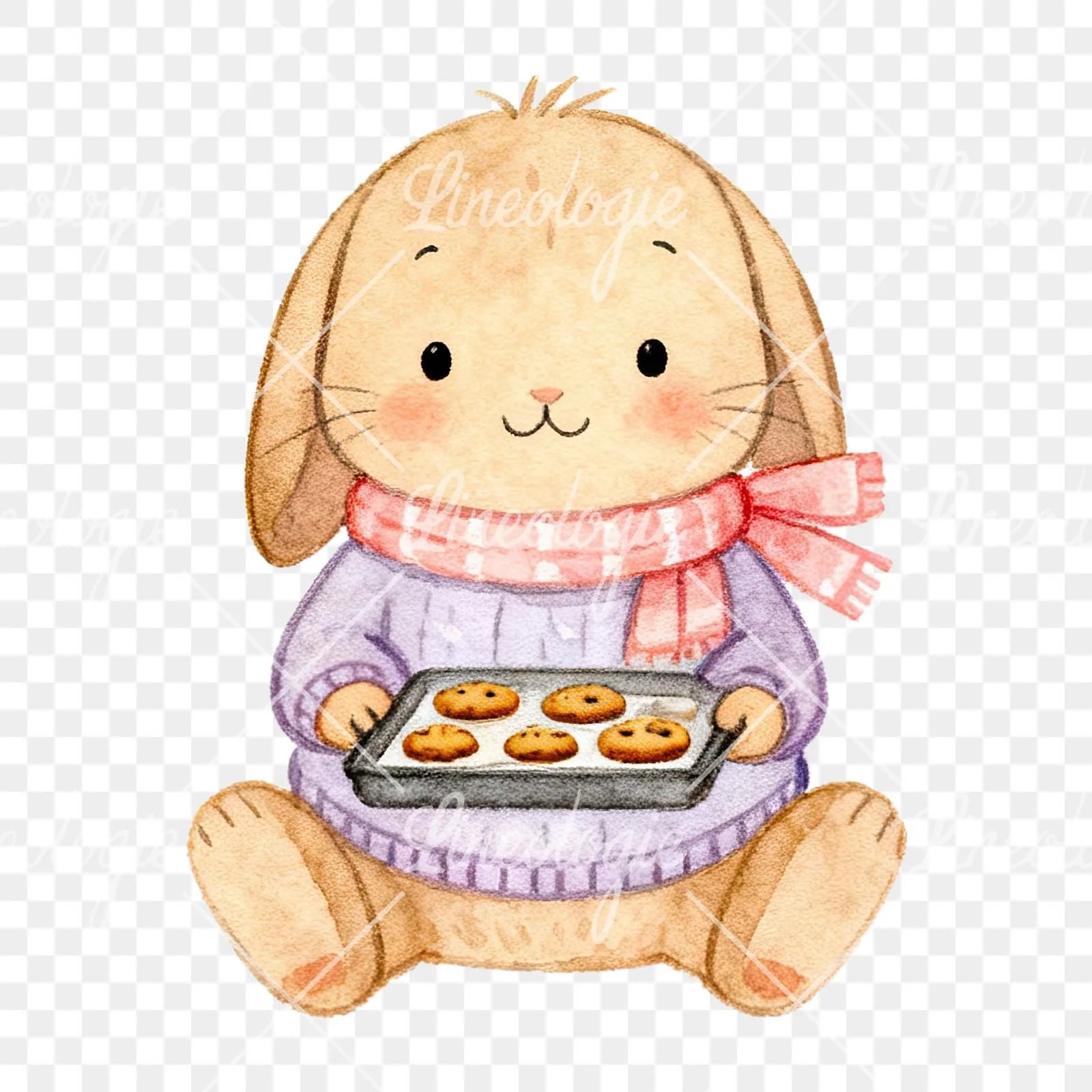 Watercolor various animal clipart 5 of 12 on a transparent background (PNG)