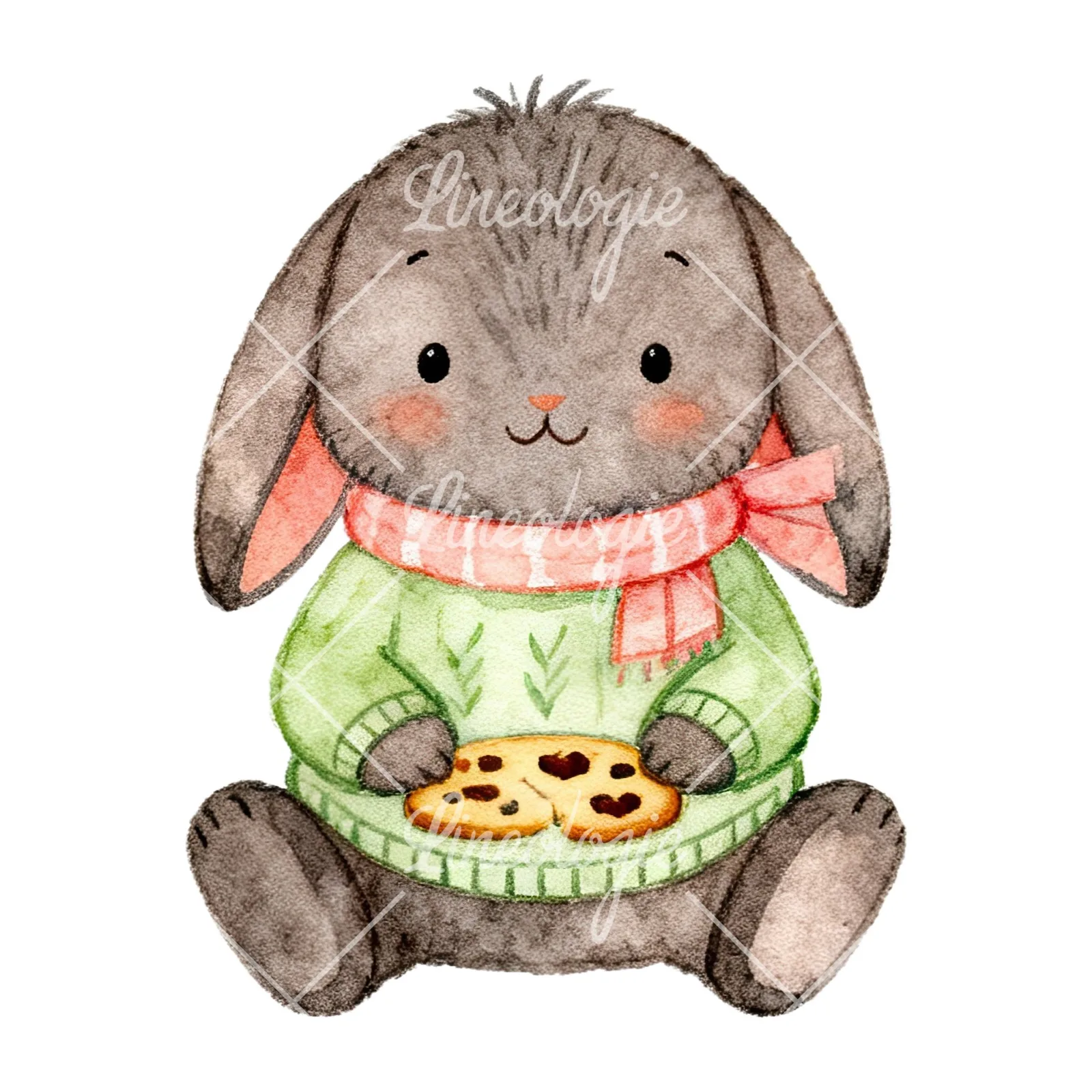 Watercolor various animal clipart 6 of 12 on a white background (JPG)