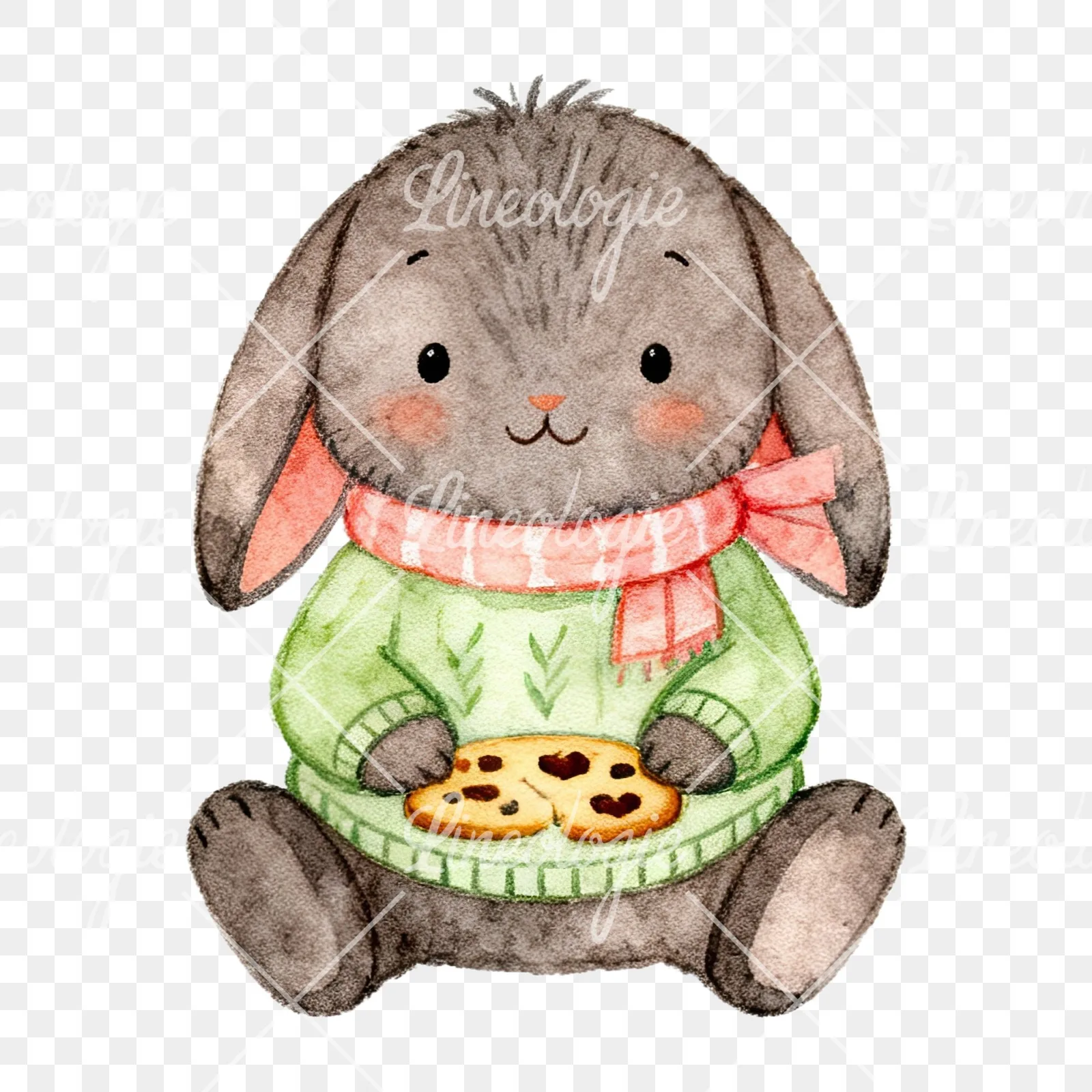 Watercolor various animal clipart 6 of 12 on a transparent background (PNG)