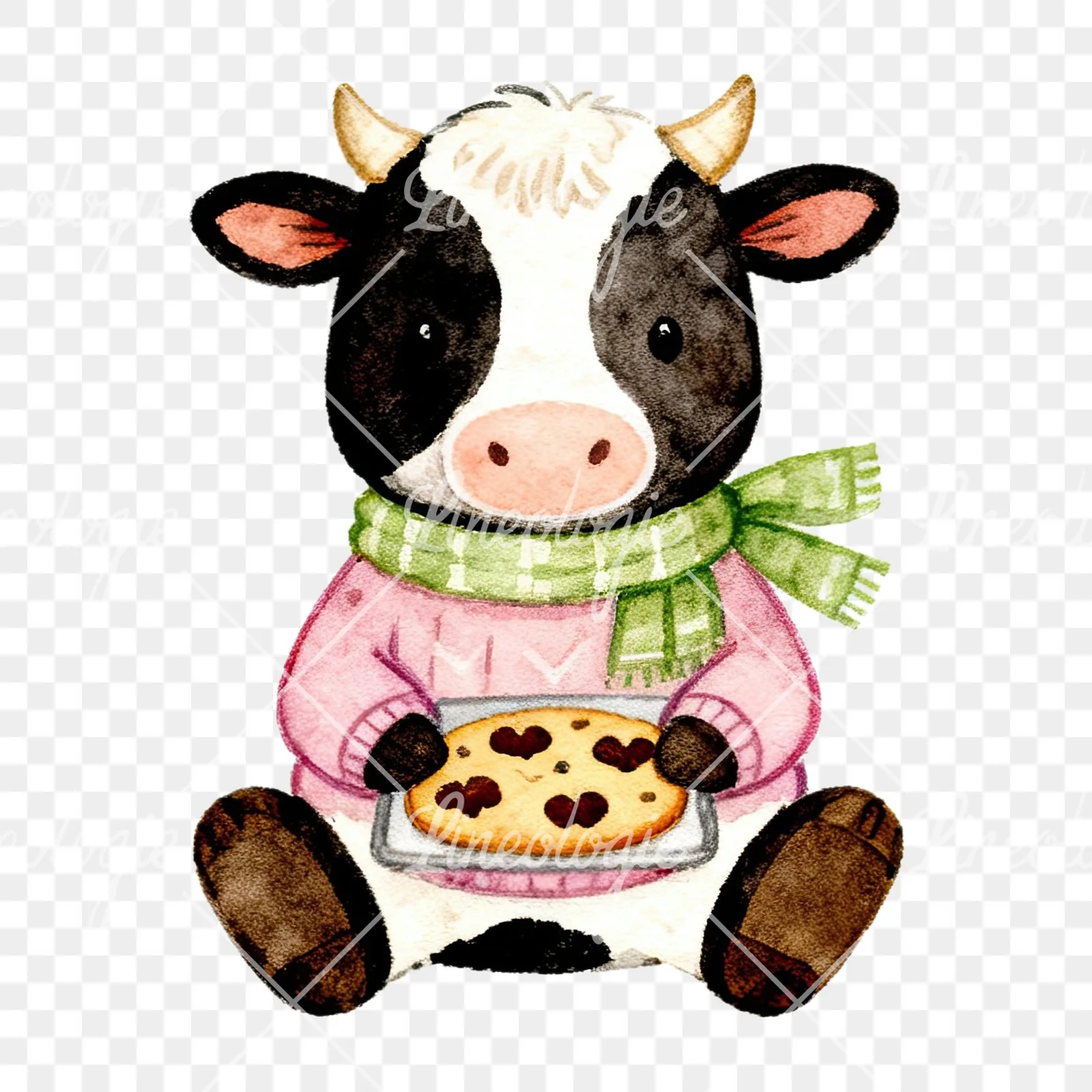 Watercolor various animal clipart 8 of 12 on a transparent background (PNG)