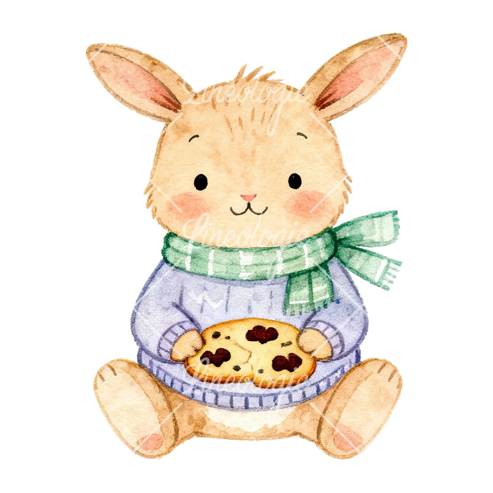 Watercolor various animal clipart 11 of 12 on a white background (JPG)