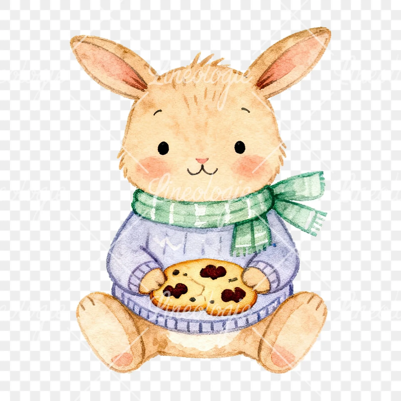 Watercolor various animal clipart 11 of 12 on a transparent background (PNG)