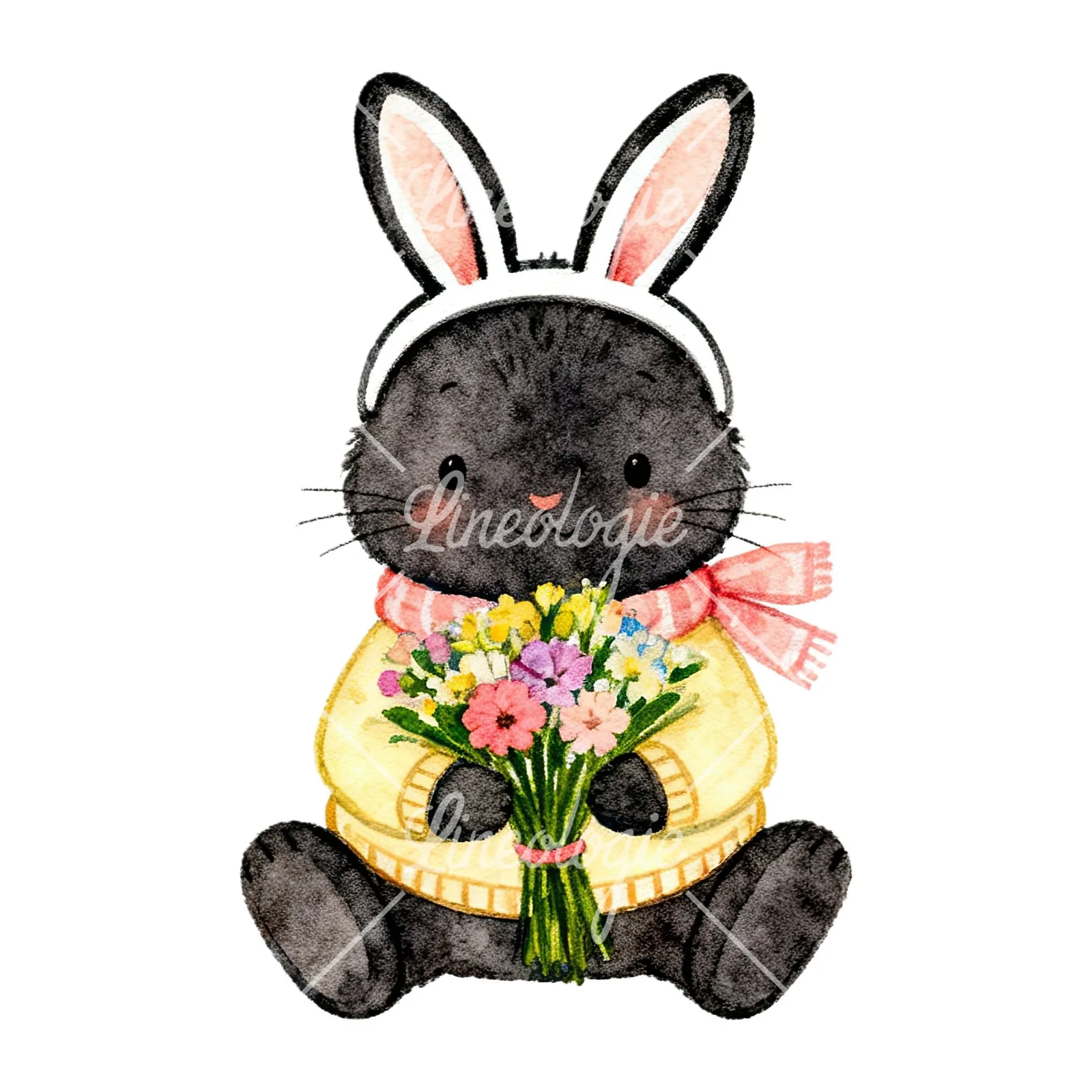 Watercolor various animal clipart 12 of 12 on a white background (JPG)
