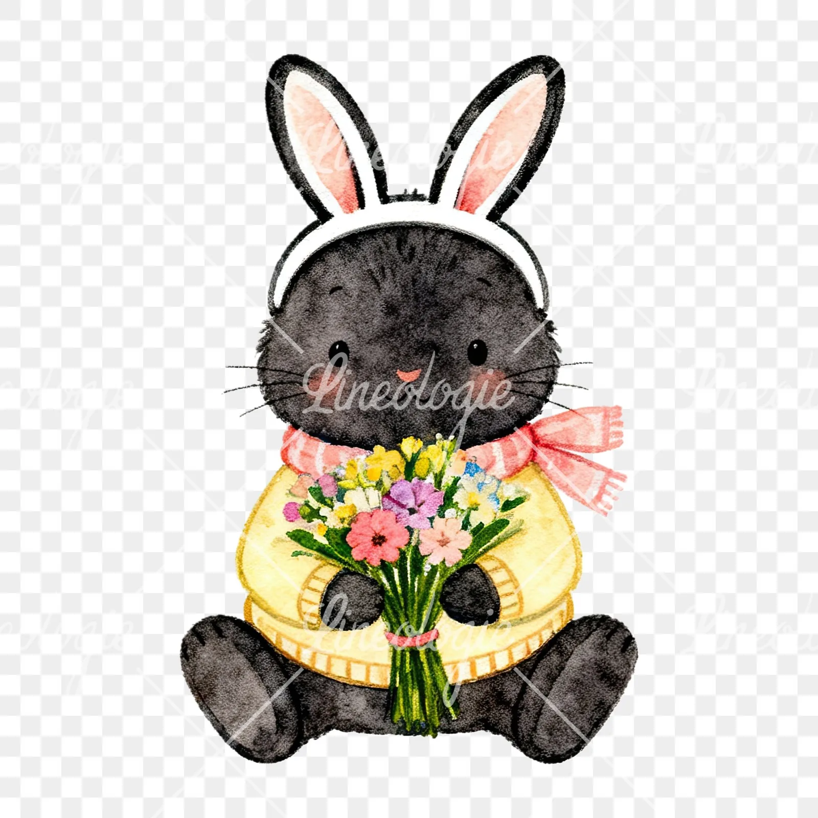 Watercolor various animal clipart 12 of 12 on a transparent background (PNG)