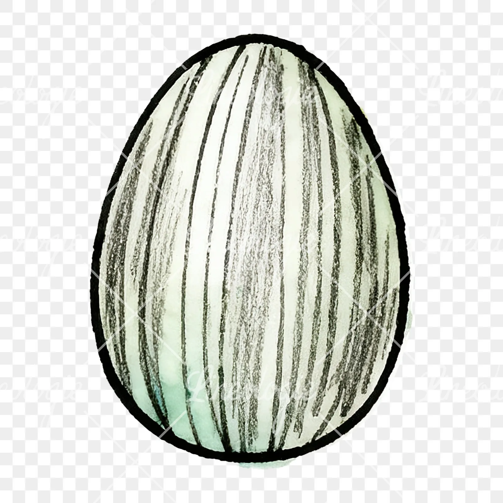 Watercolor Easter egg with polka dots clipart 4 of 16 on a transparent background (PNG)