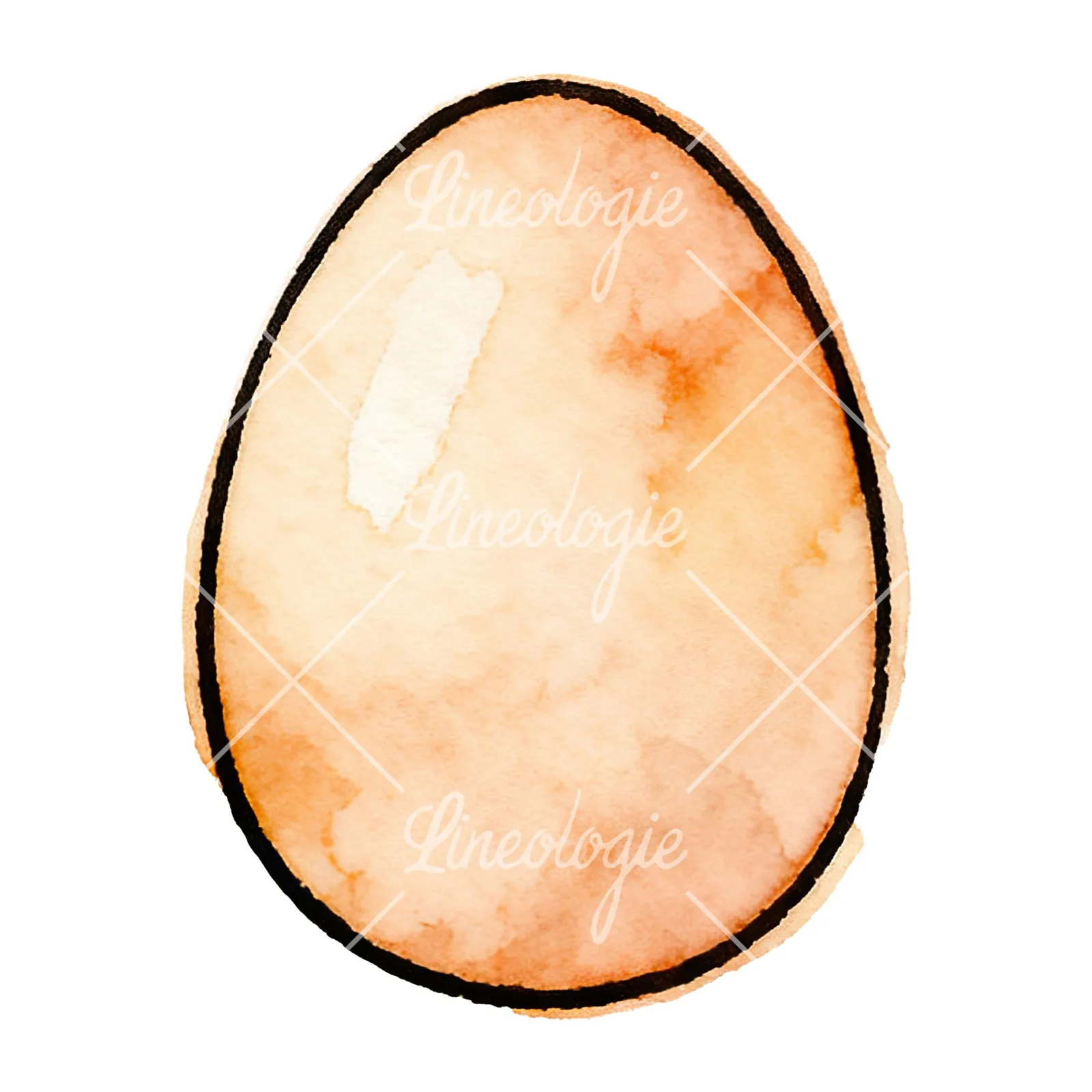 Watercolor Easter egg with polka dots clipart 11 of 16 on a white background (JPG)