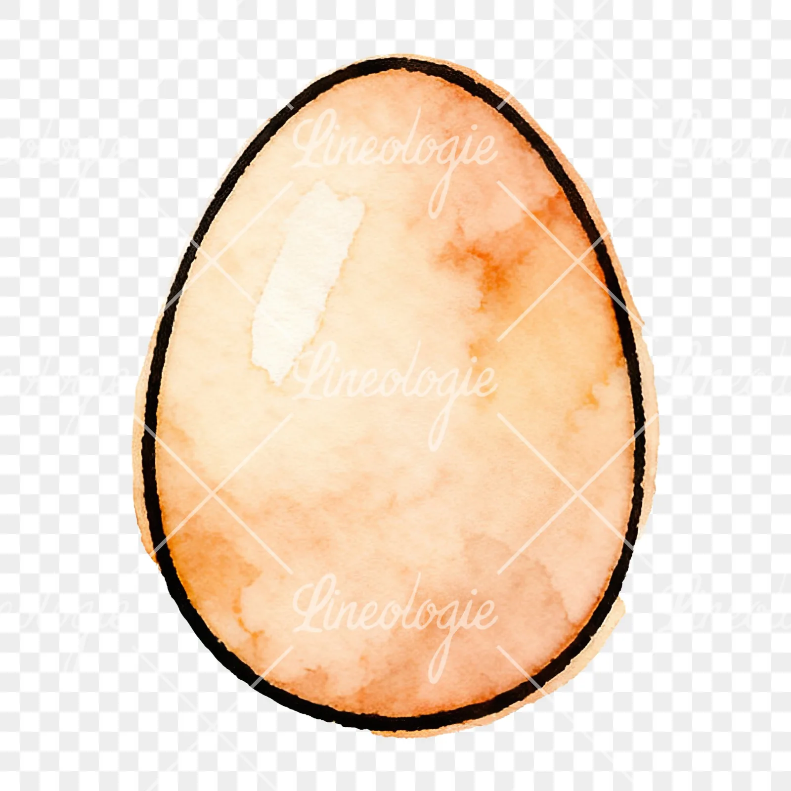 Watercolor Easter egg with polka dots clipart 11 of 16 on a transparent background (PNG)