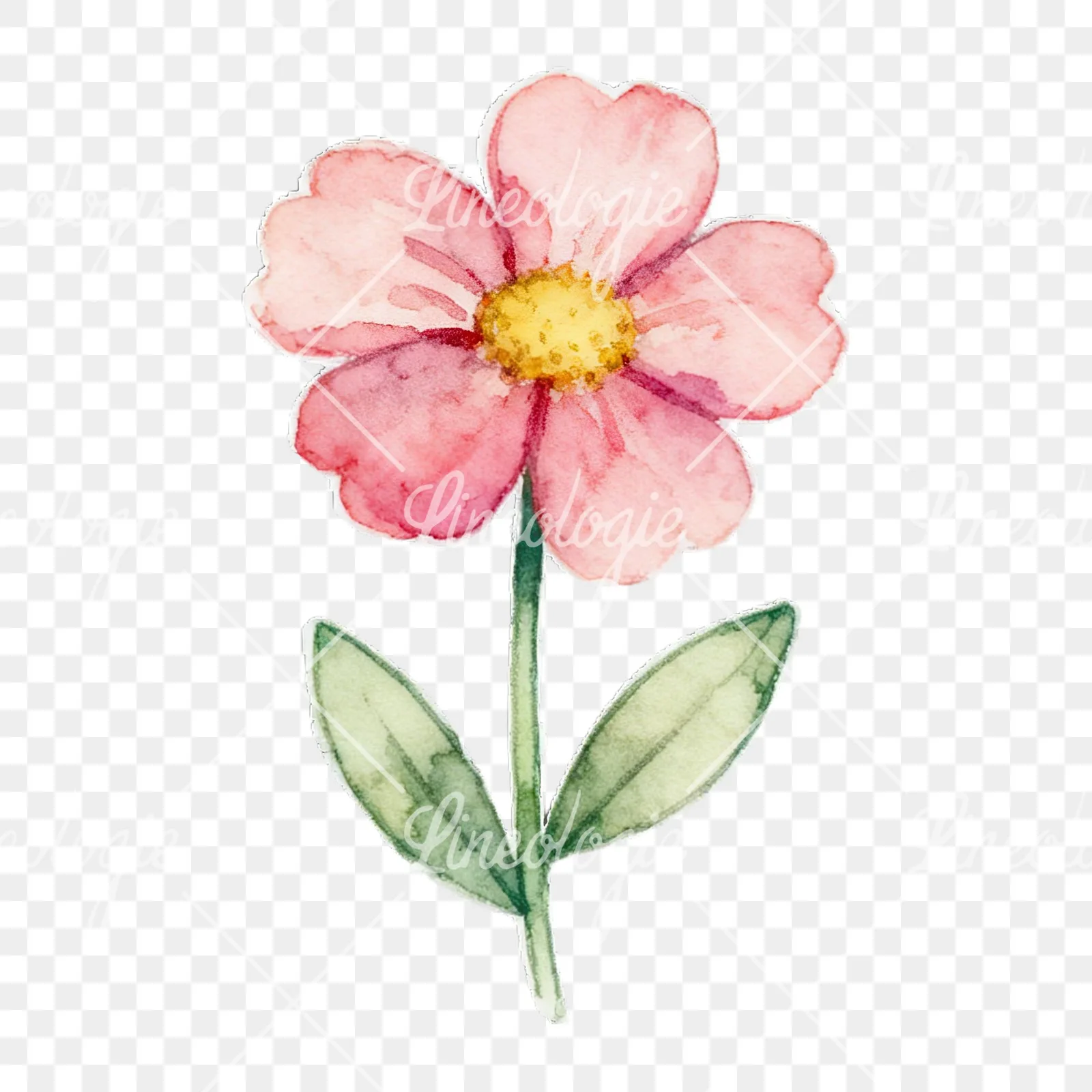Watercolor Easter flower with hyacinths clipart 1 of 9 on a transparent background (PNG)