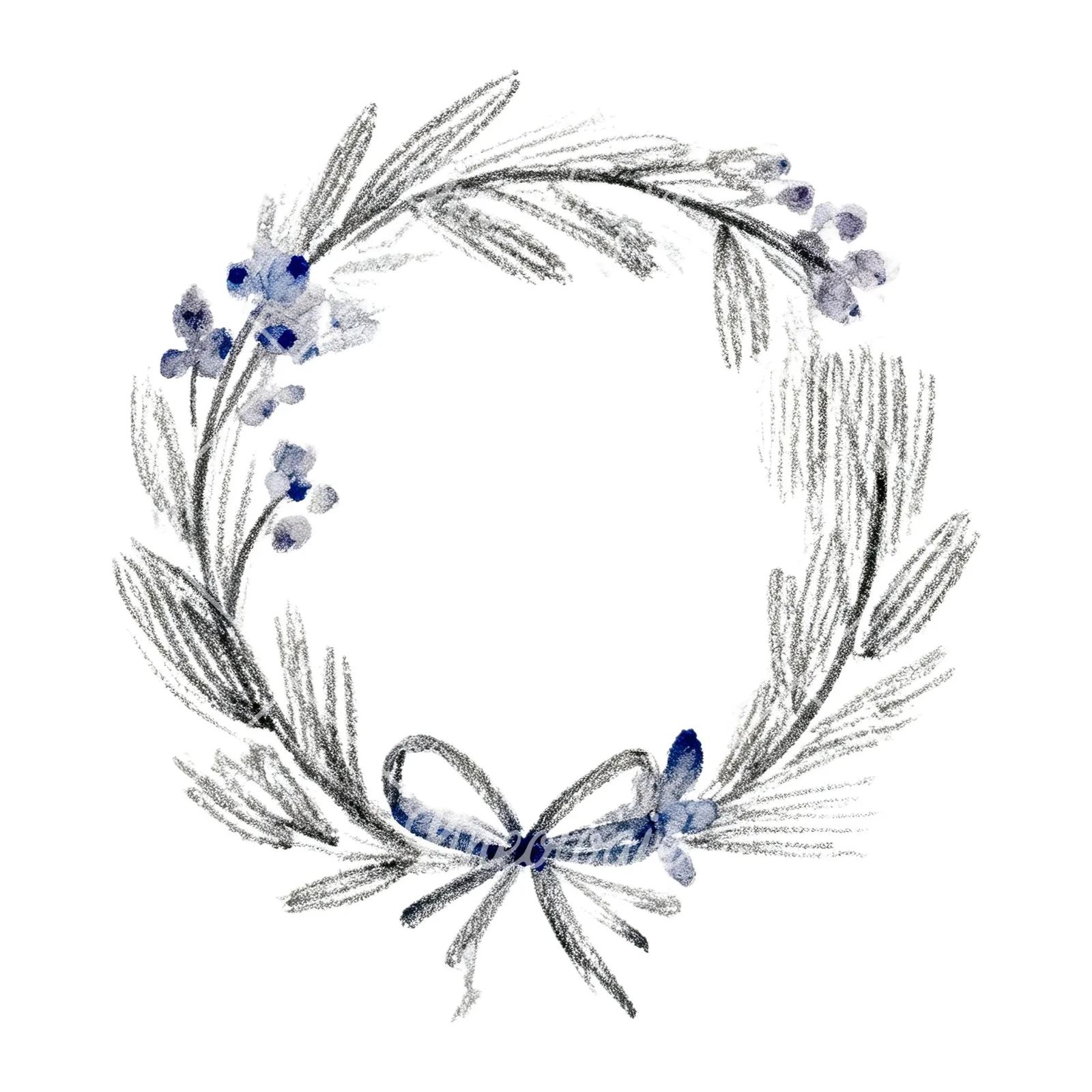 Watercolor Easter wreath with flowers and eggs clipart 9 of 9 on a white background (JPG)