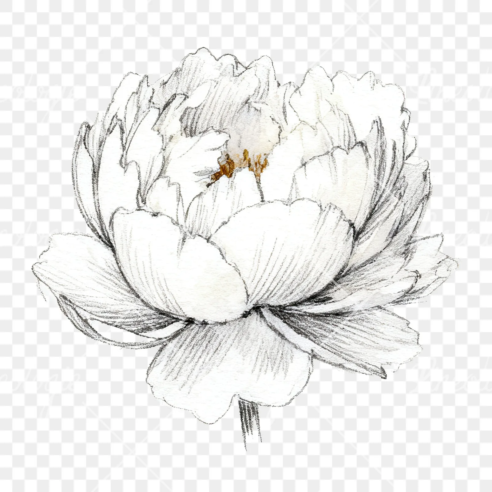 Watercolor pink and purple peony bloom clipart 11 of 12 on a transparent background (PNG)