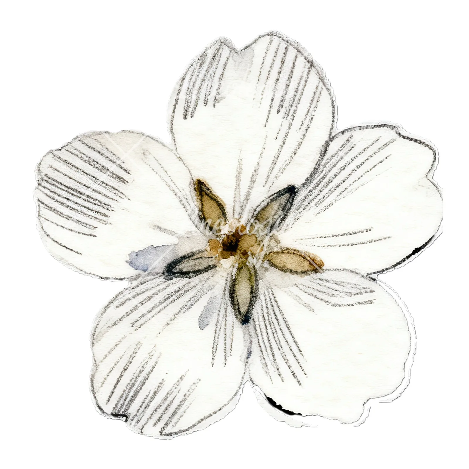 Watercolor pink and purple cherry blossom clipart 12 of 12 on a white background (JPG)