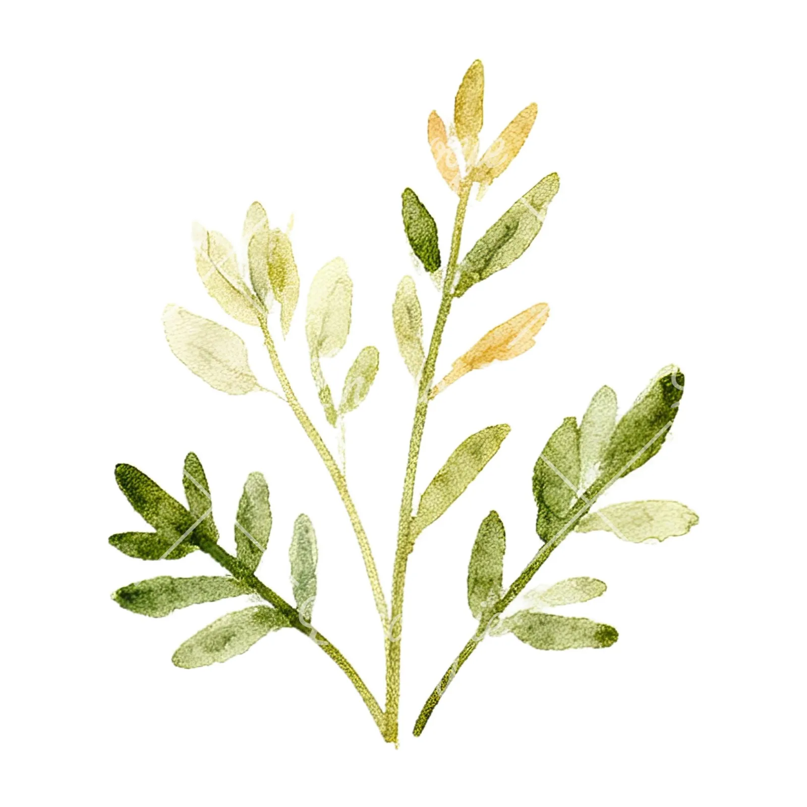 Watercolor summer meadow flower mix clipart 4 of 20 on a white background (JPG)