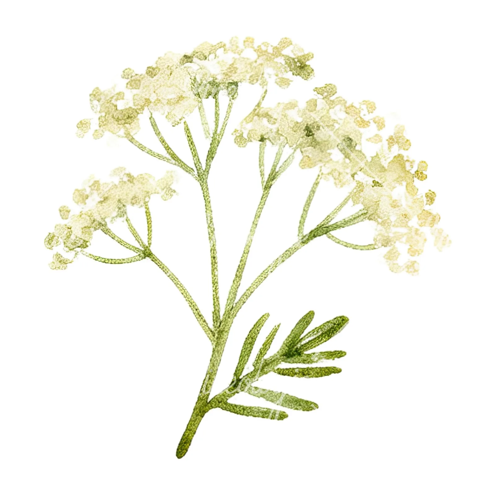 Watercolor summer meadow flower mix clipart 17 of 20 on a white background (JPG)