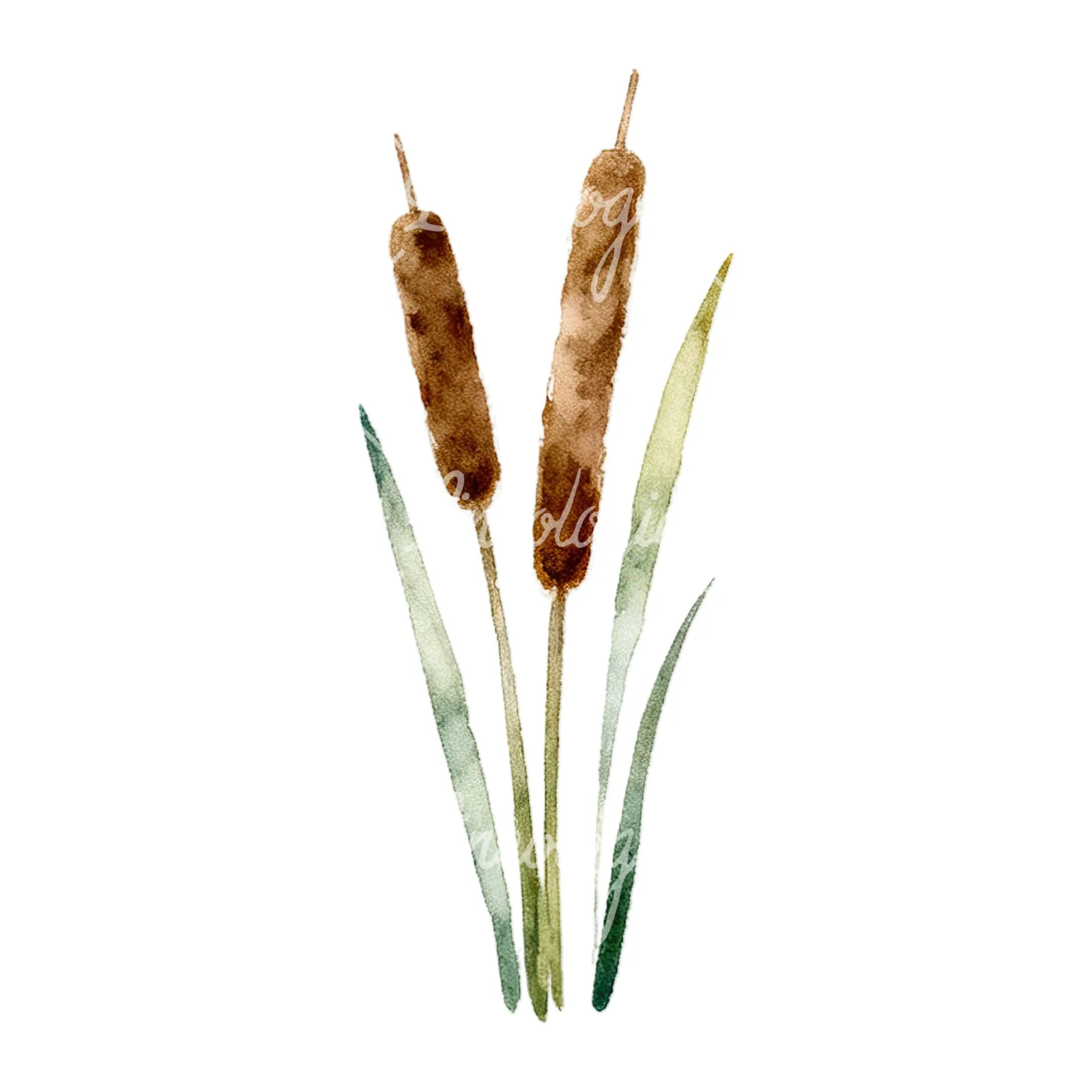 Watercolor summer meadow mix with insects clipart 16 of 16 on a white background (JPG)