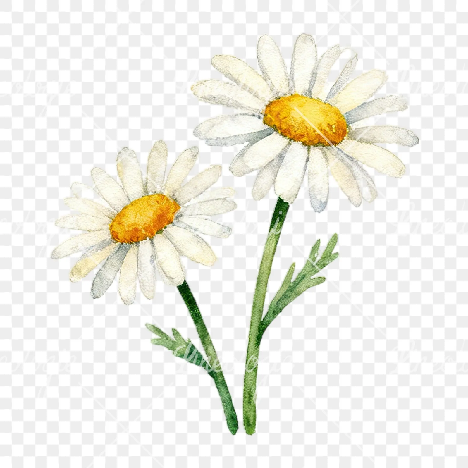 Watercolor summer meadow wildlife clipart 1 of 20 on a transparent background (PNG)