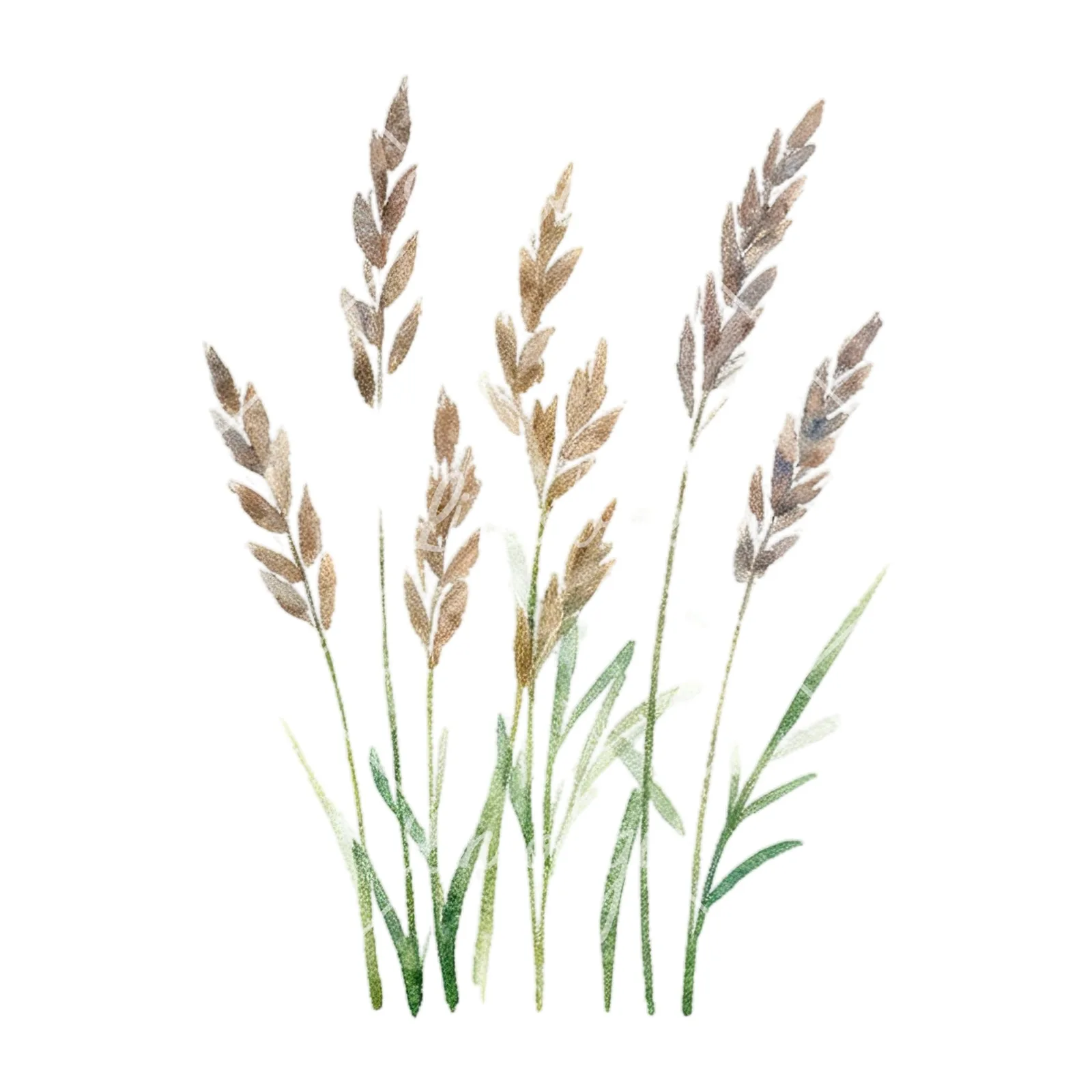 Watercolor summer meadow wildlife clipart 2 of 20 on a white background (JPG)