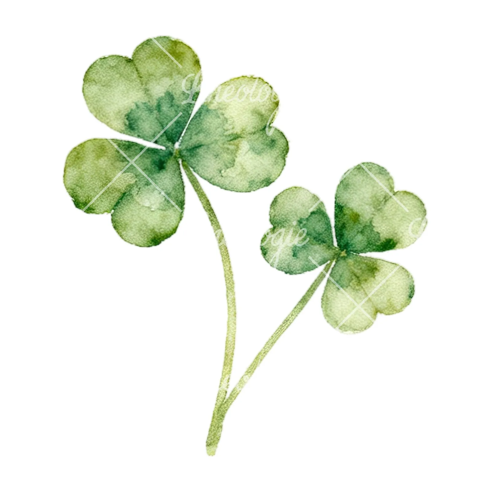 Watercolor summer meadow wildlife clipart 7 of 20 on a white background (JPG)