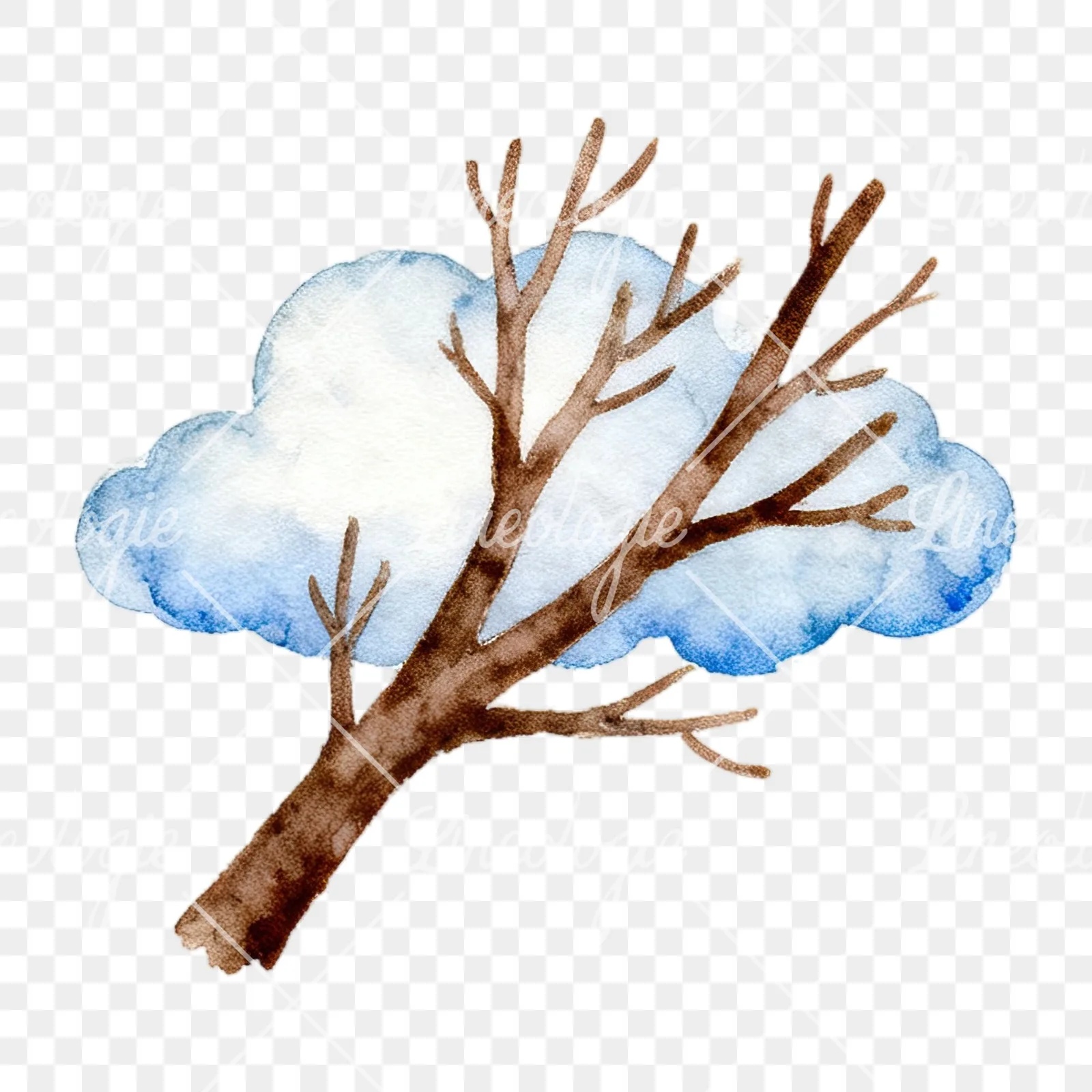 Watercolor summer meadow wildlife clipart 11 of 20 on a transparent background (PNG)