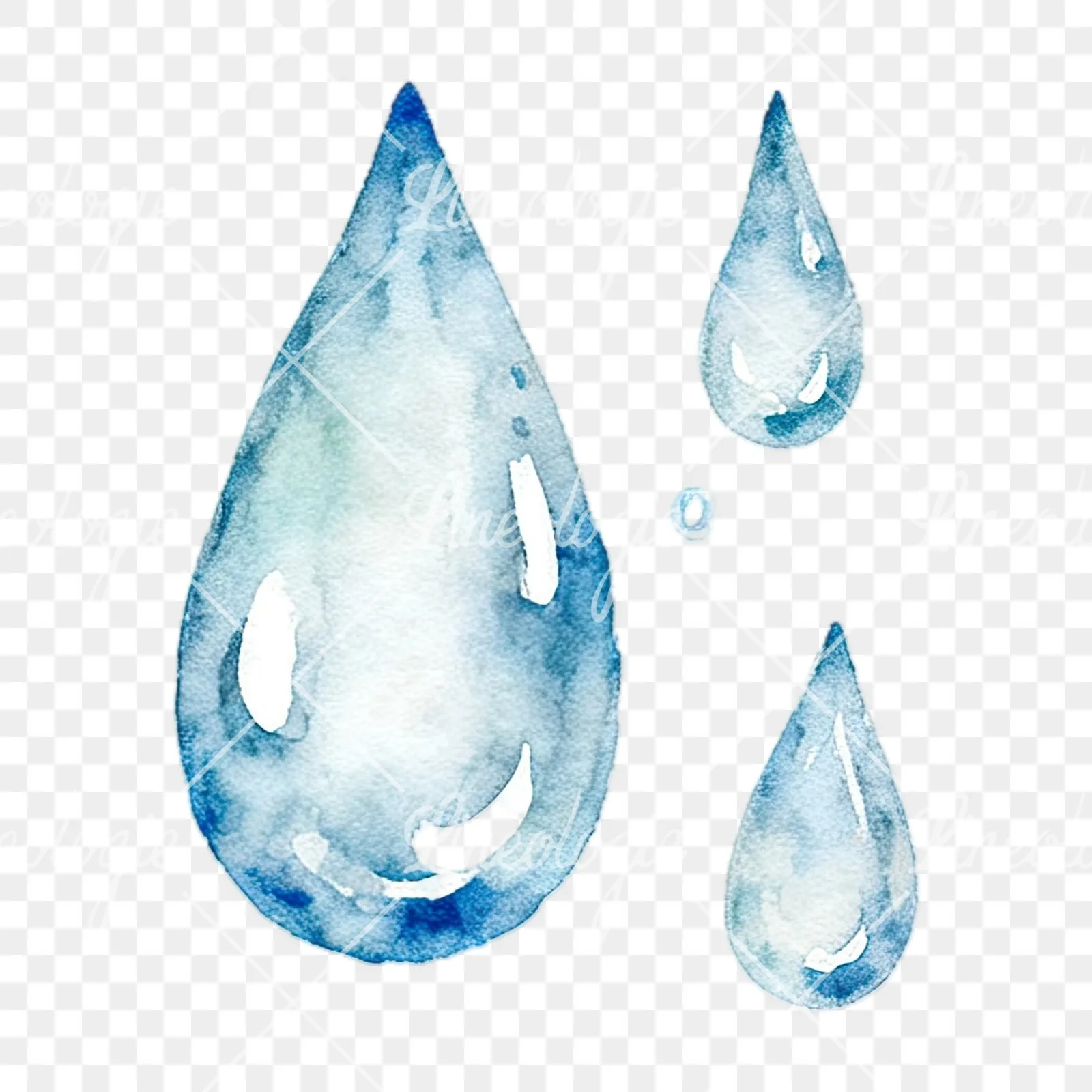 Watercolor summer meadow wildlife clipart 19 of 20 on a transparent background (PNG)